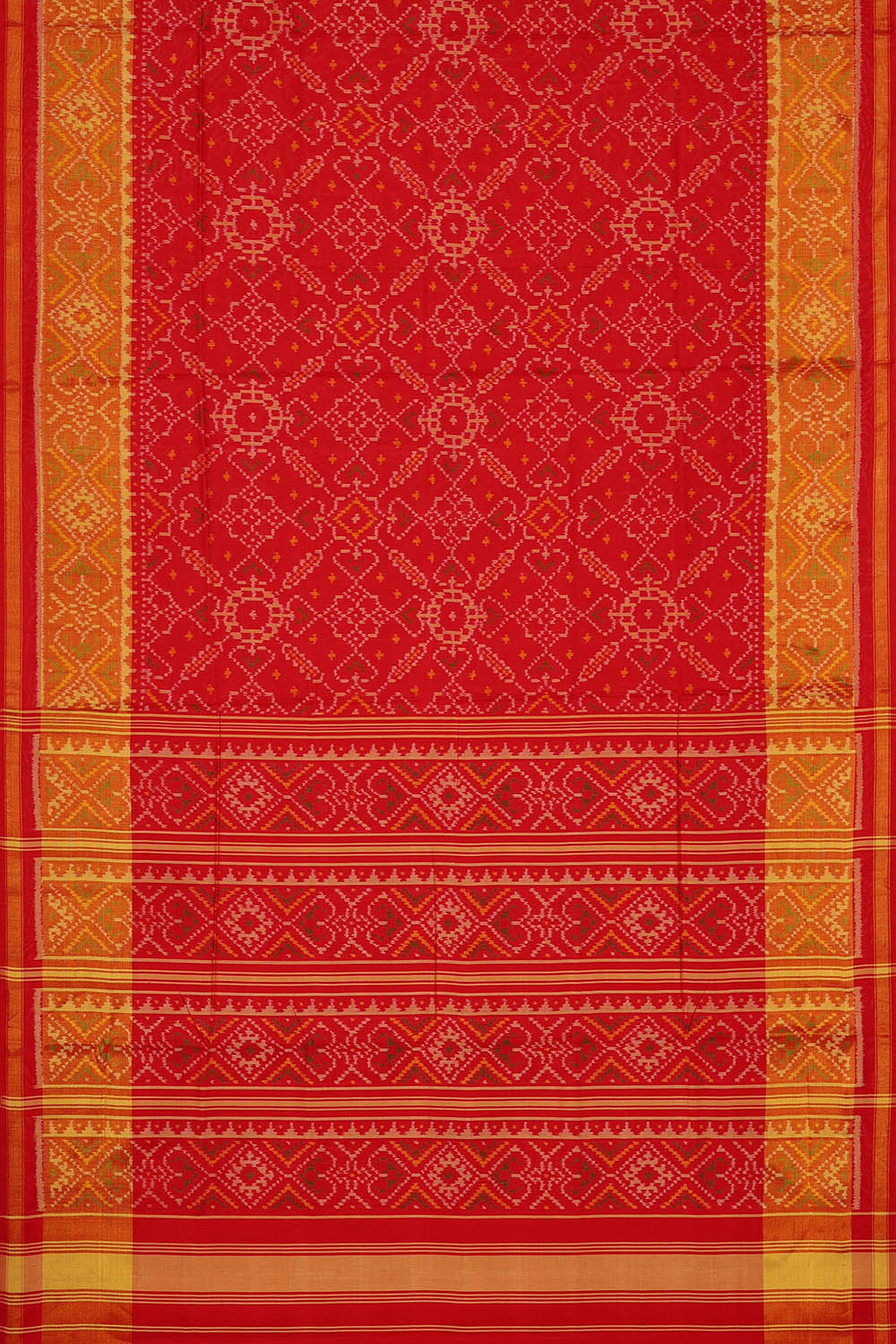 Image of Red Rajkot Silk Saree