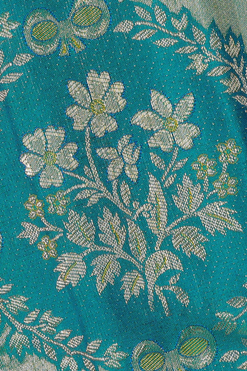 Image of Blue Kanchipattu Brocade Saree