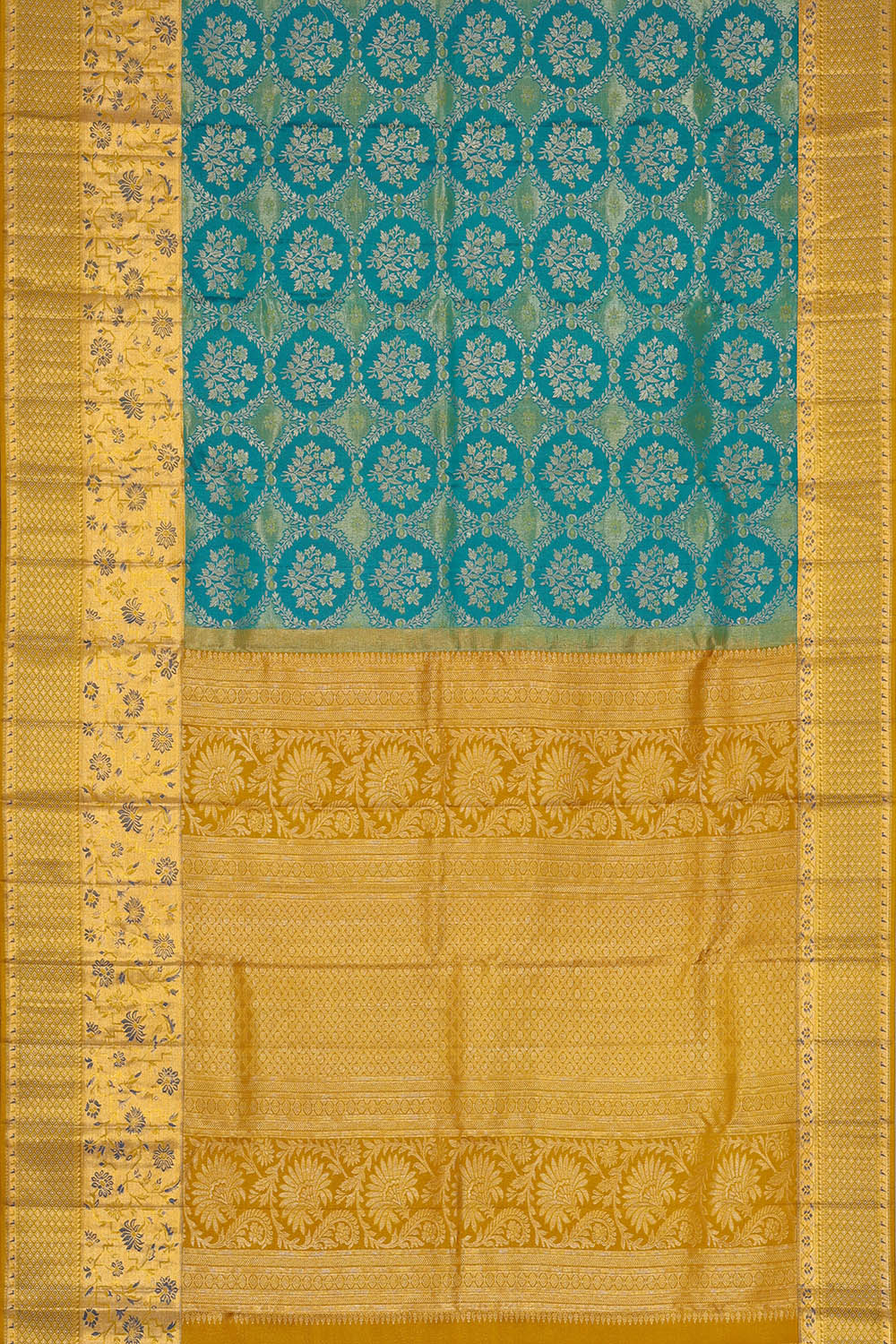 Image of Blue Kanchipattu Brocade Saree