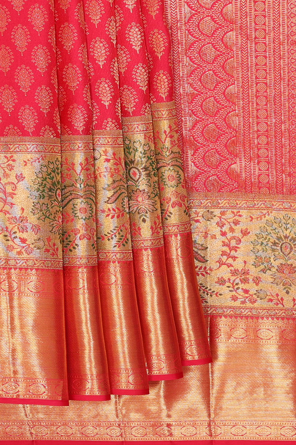 Image of Pink Kanchipattu Tissue Saree