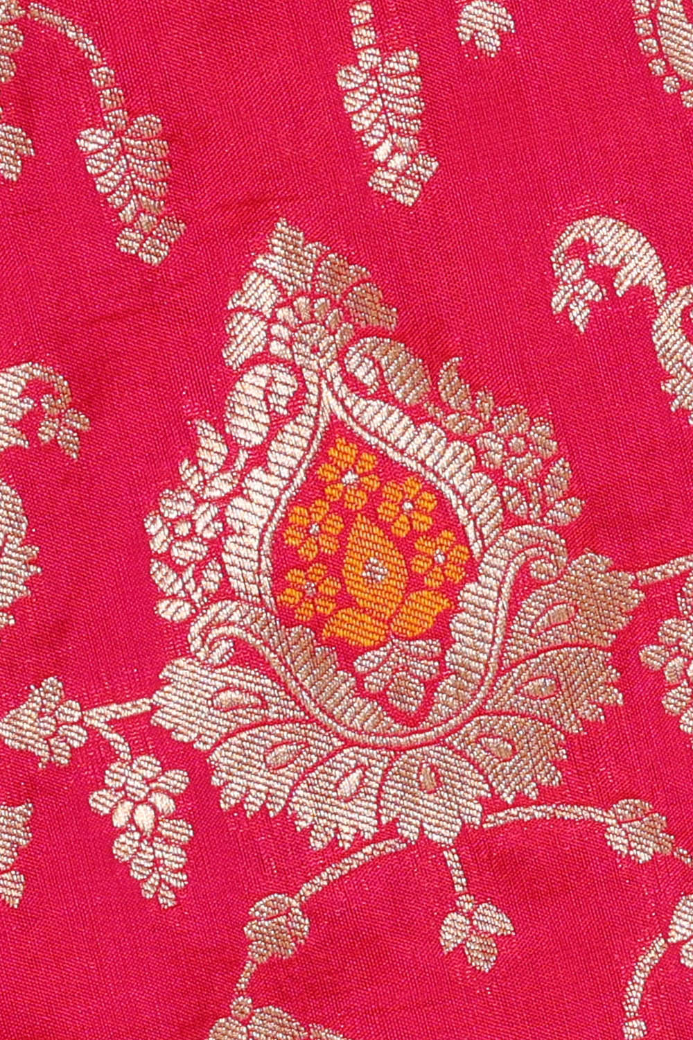 Image of Pink Banarasi Silk Saree