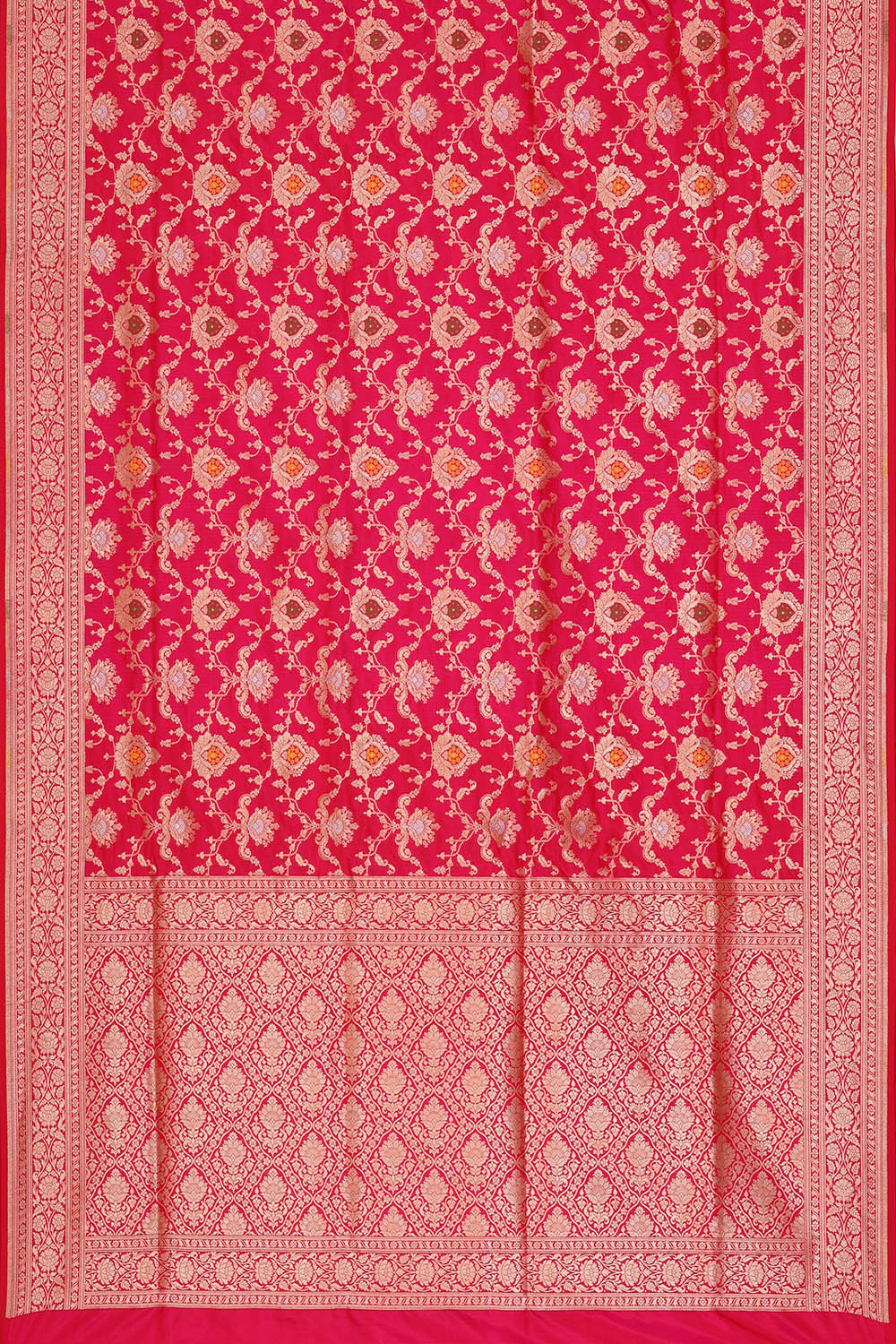 Image of Pink Banarasi Silk Saree