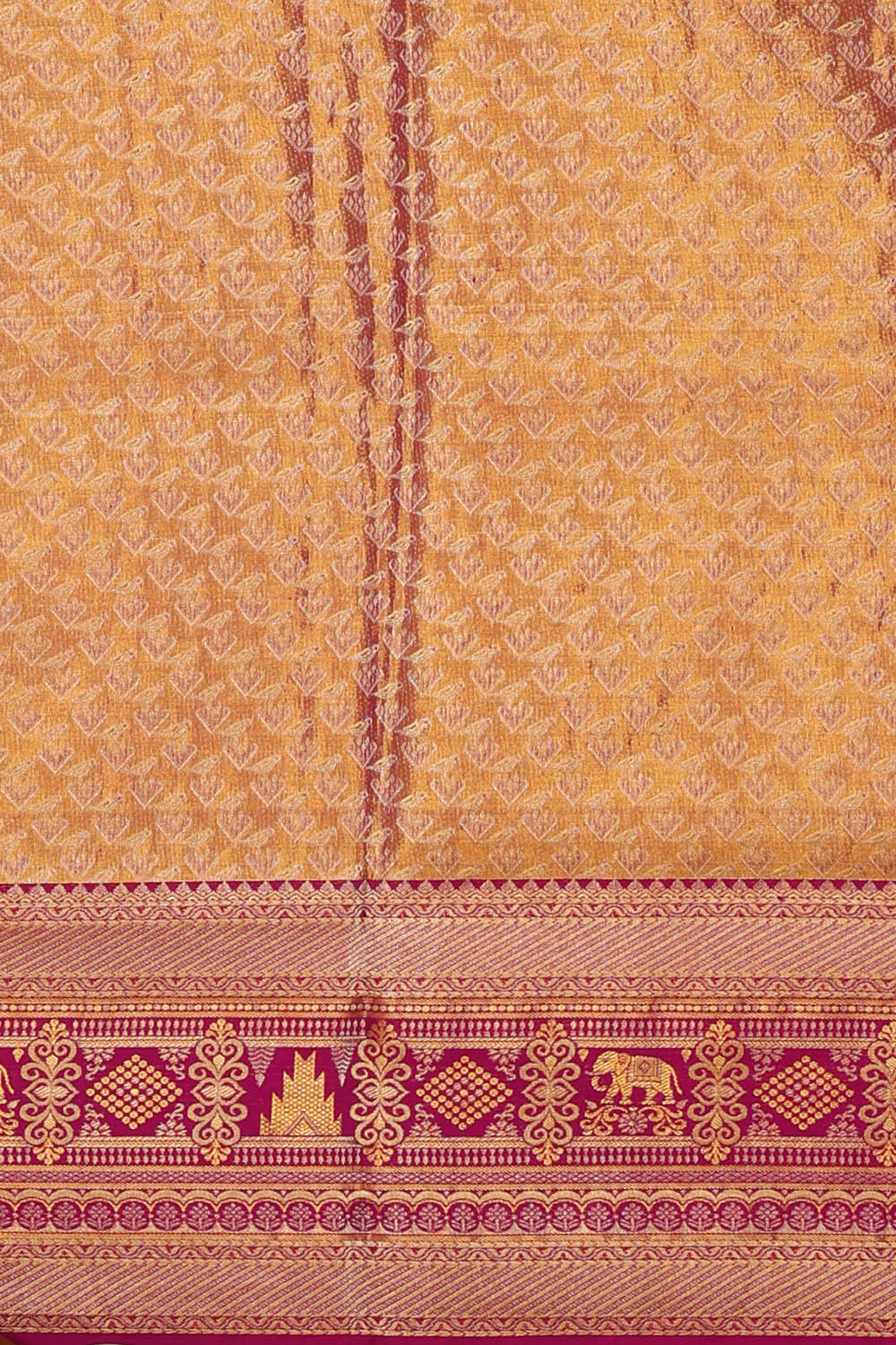 Image of Gold Kanchipattu Tissue Brocade Saree