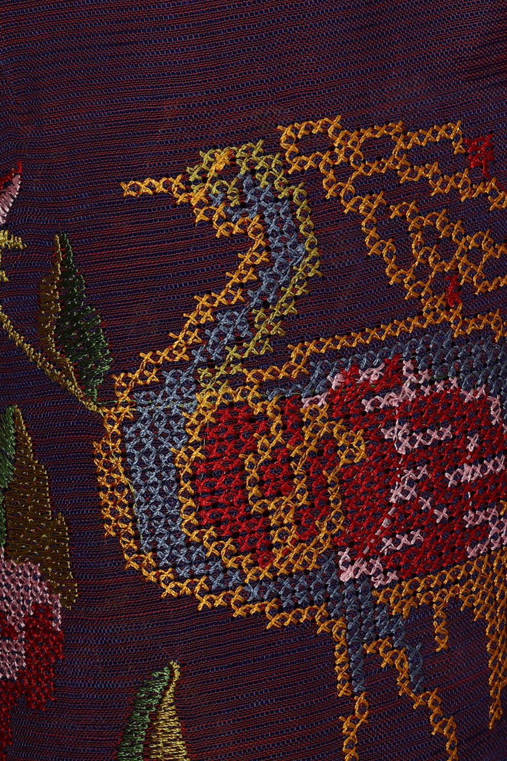 Image of Purple Mangalgiri Silk Saree