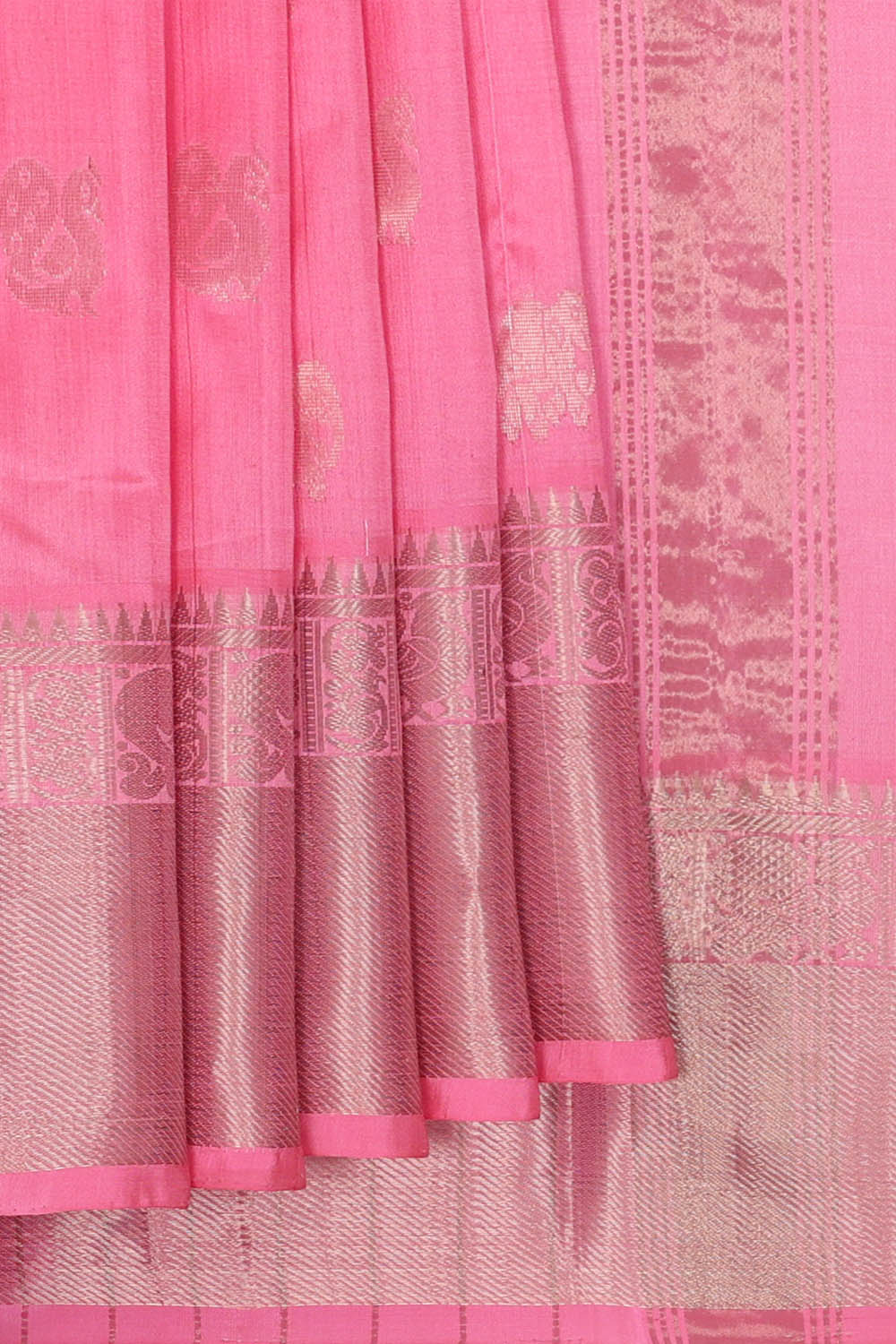 Image of Pink Mangalagiri Silk Saree