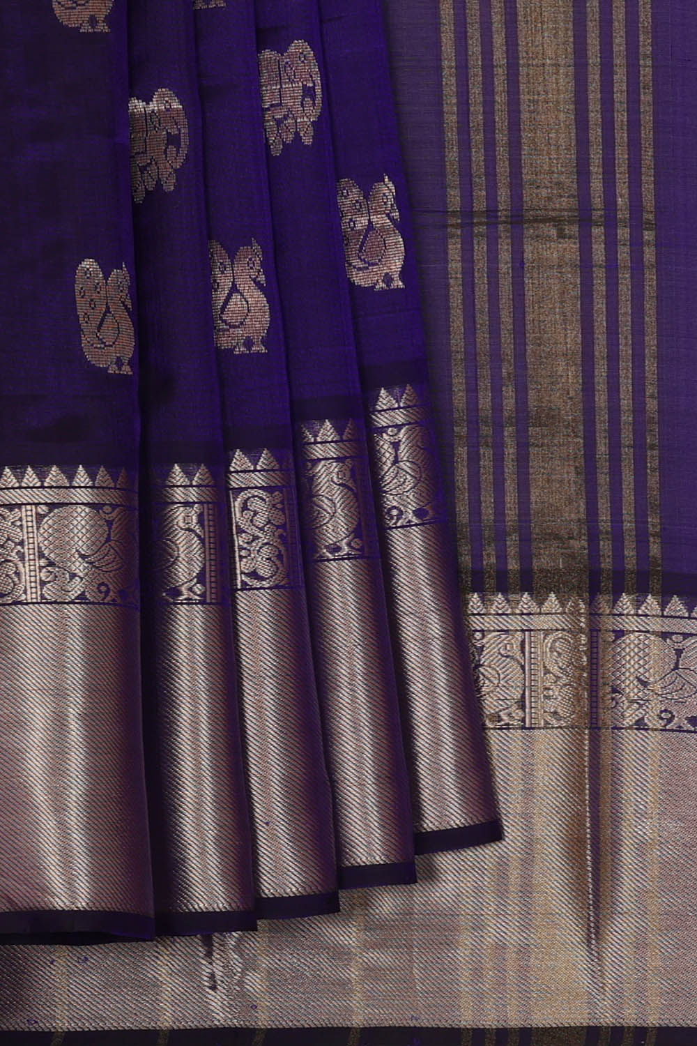 Image of Violet Mangalagiri Silk Saree