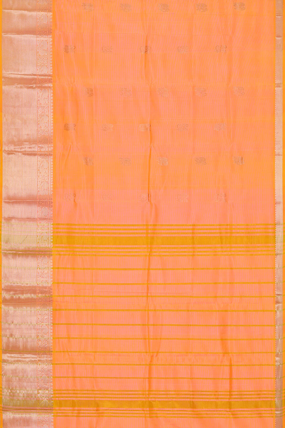 Image of Peach Mangalagiri Silk Saree