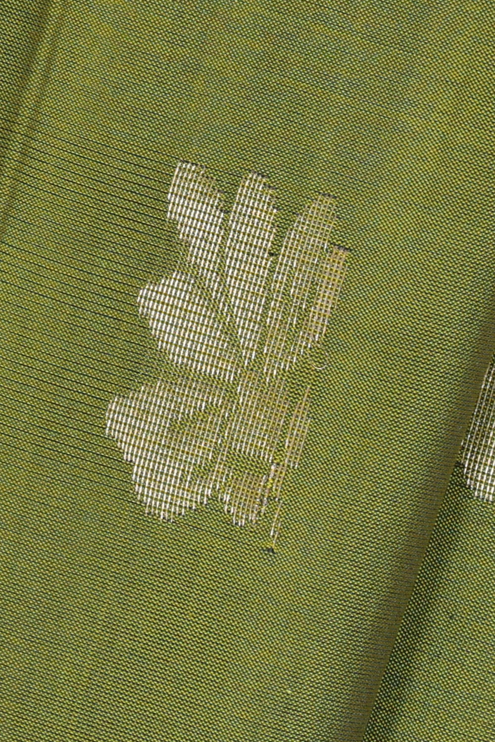 Image of Moss-Green Mangalagiri Silk Saree
