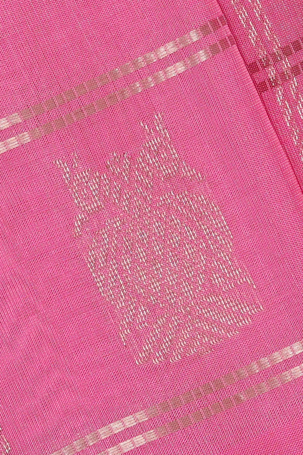 Image of Baby-Pink Mangalagiri Silk Saree