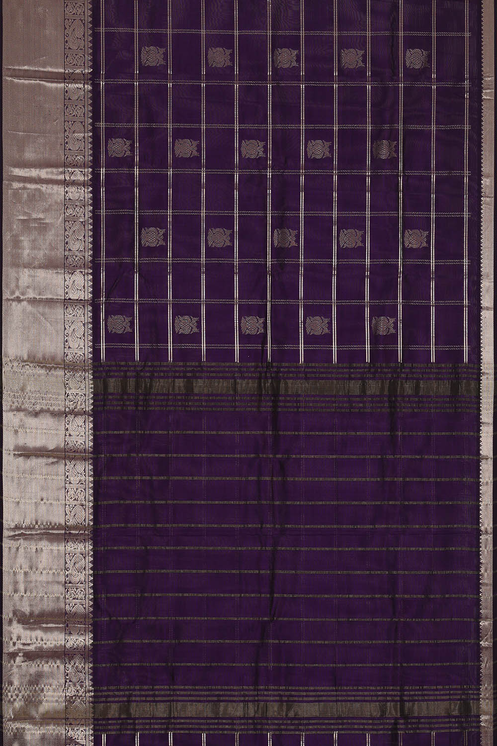 Image of Violet Mangalagiri Silk Saree