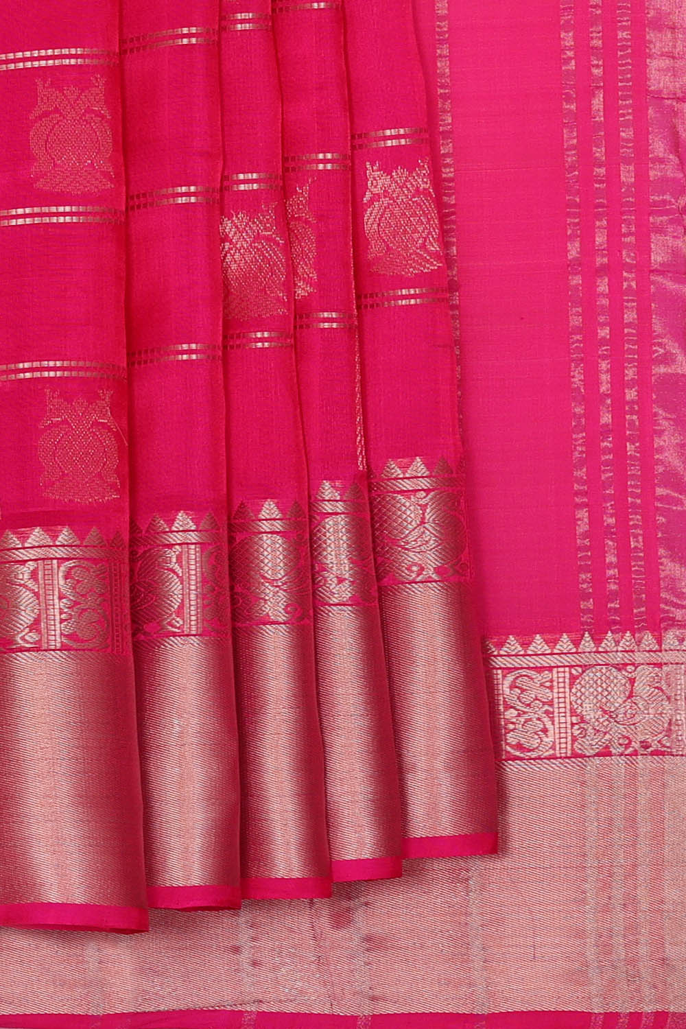 Image of Pink Mangalagiri Silk Saree