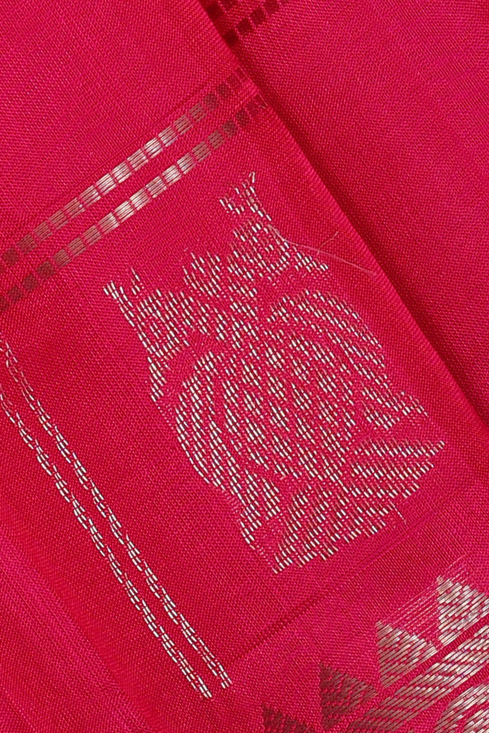 Image of Pink Mangalagiri Silk Saree