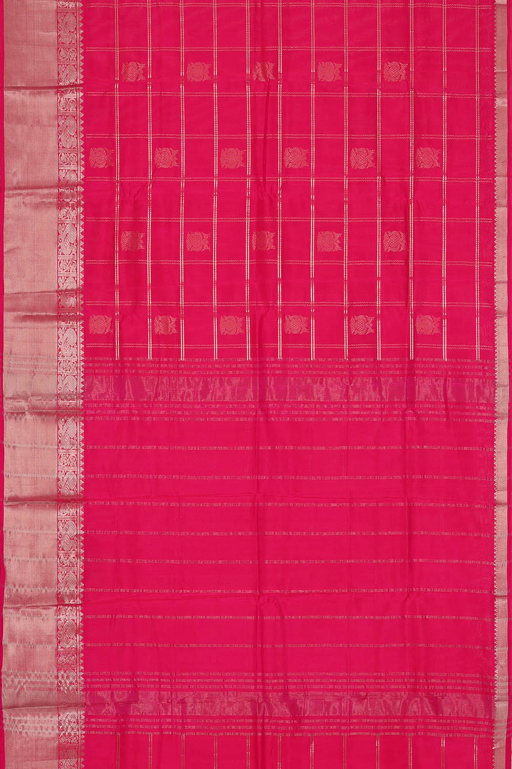 Image of Pink Mangalagiri Silk Saree