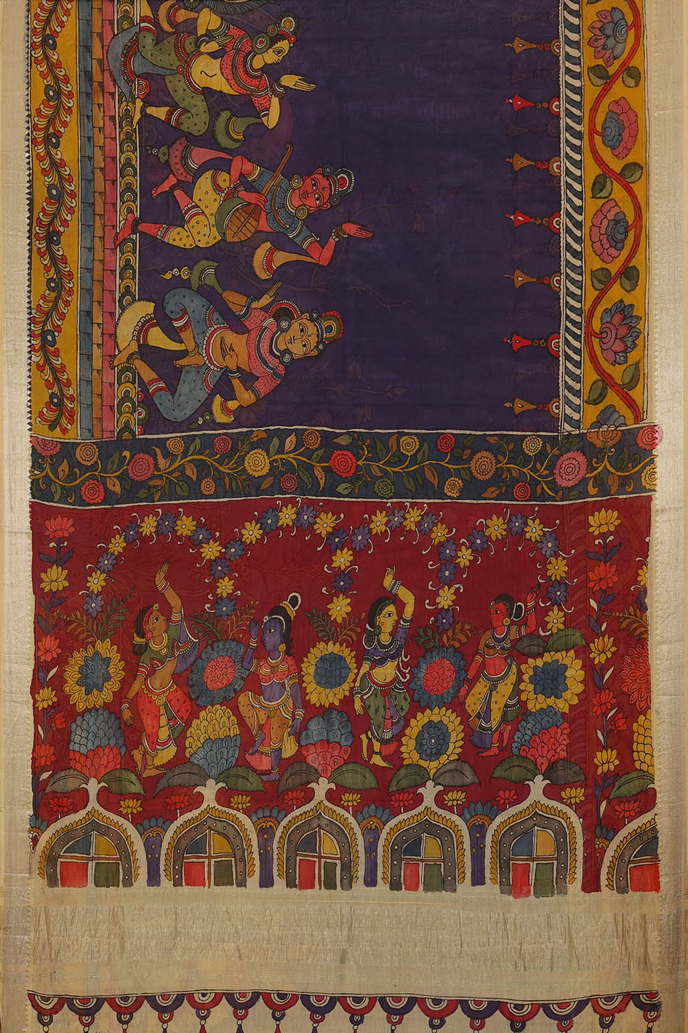 Image of Kalamkari Mangalgiri Silk