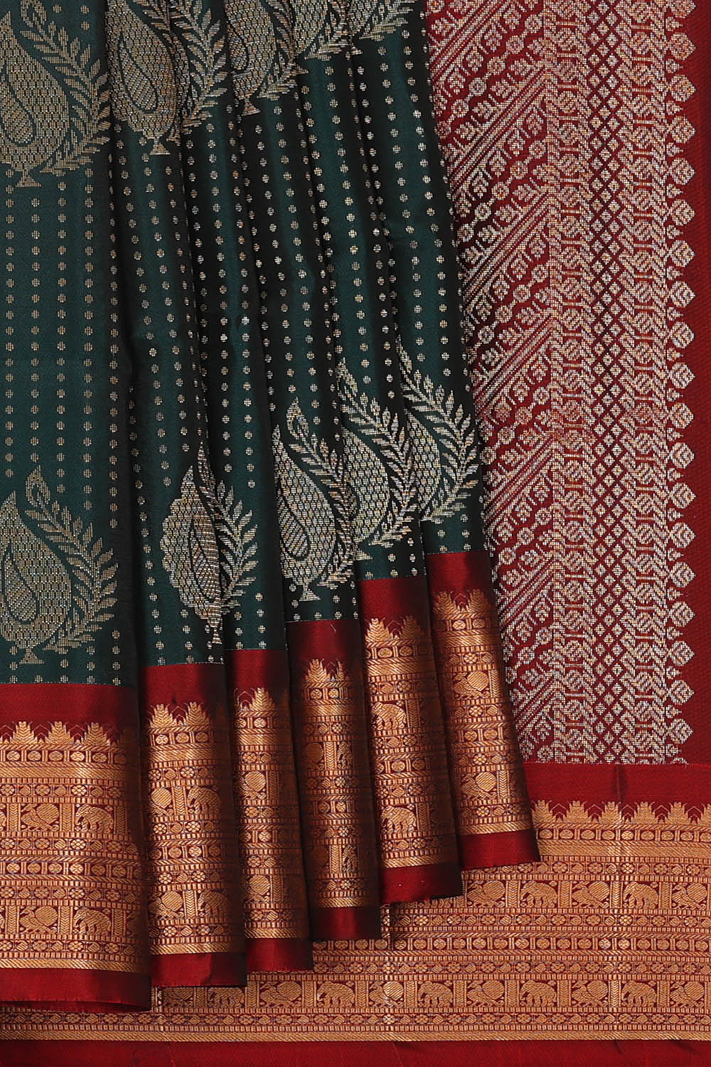 Image of Smoky Blue South Silk Saree