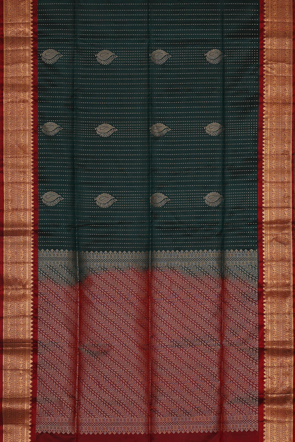 Image of Smoky Blue South Silk Saree