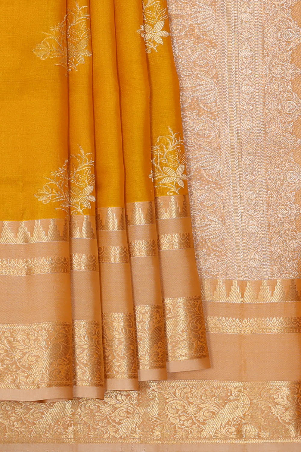 Image of Mustard South Silk Saree