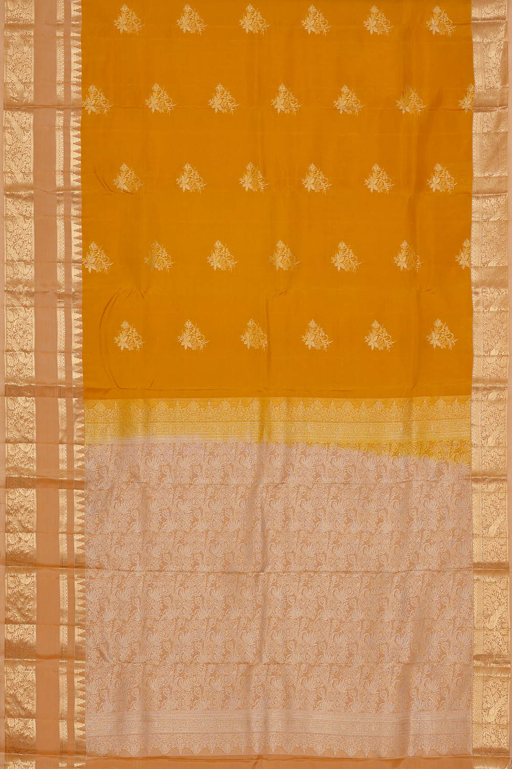 Image of Mustard South Silk Saree