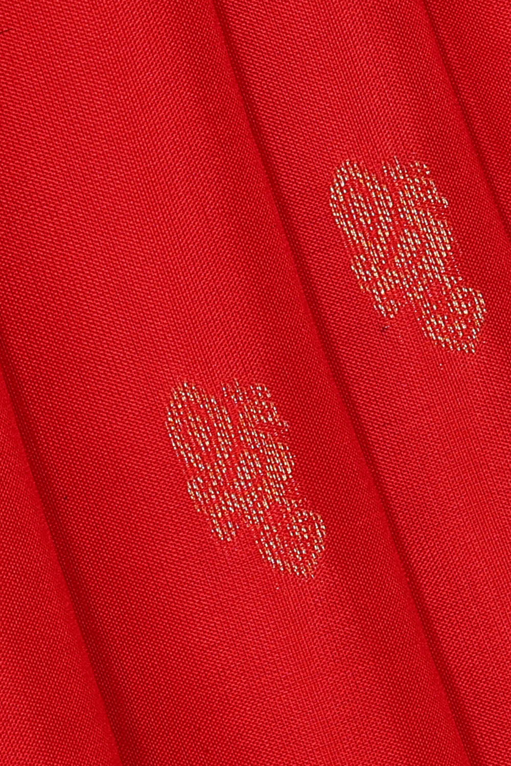 Image of Crimson-Red South Silk Saree