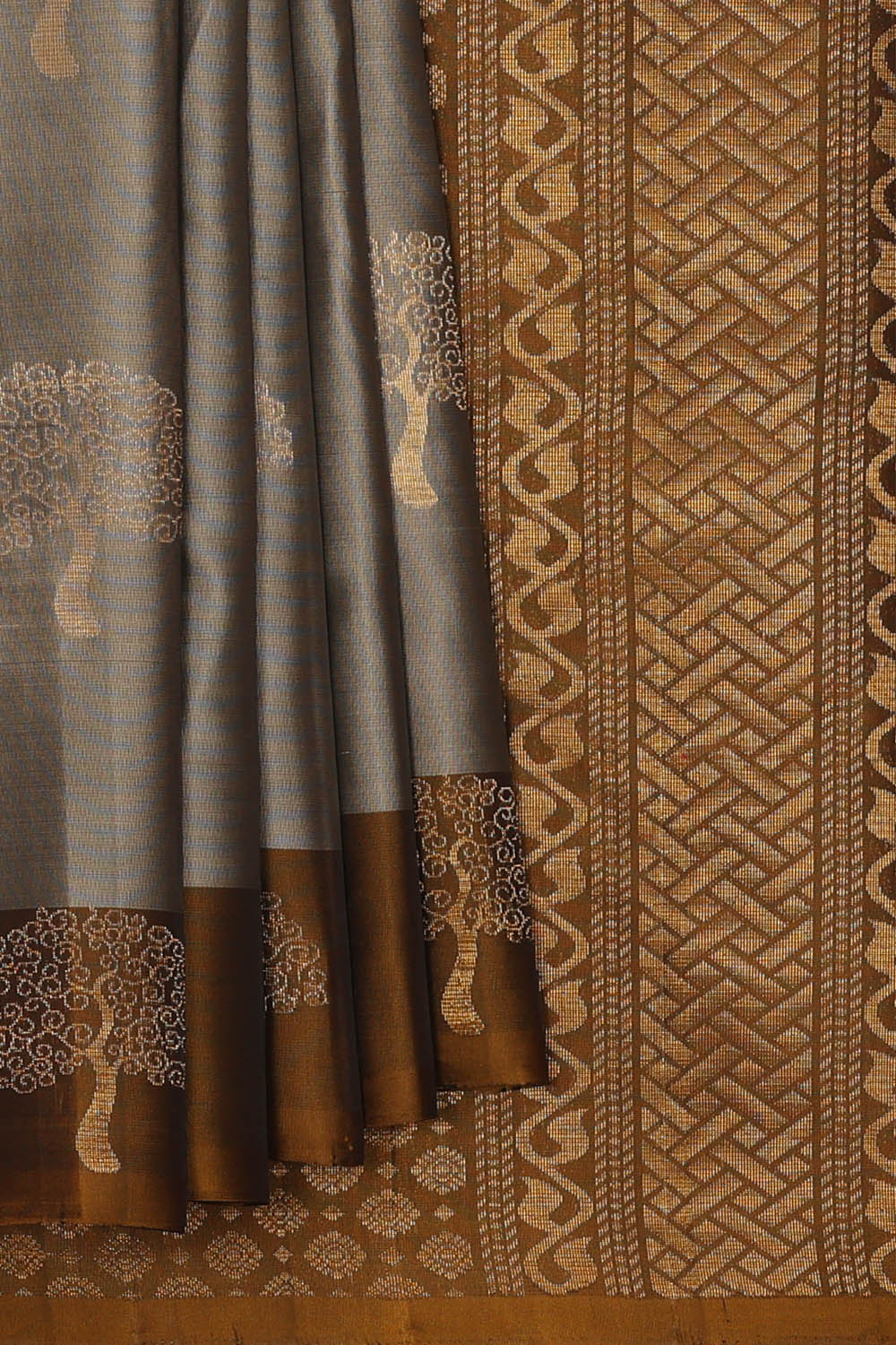 Image of Grey South Silk Saree