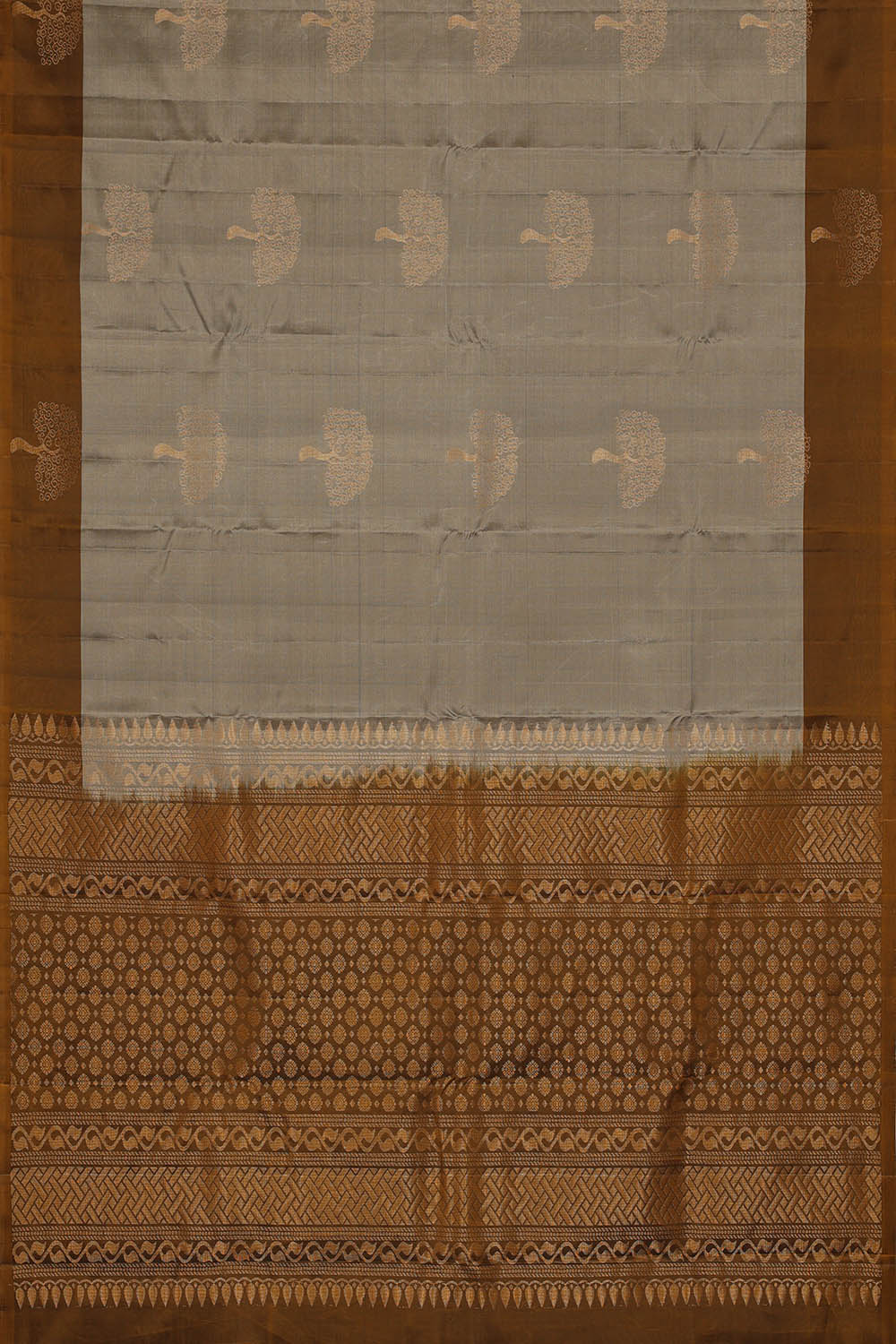 Image of Grey South Silk Saree