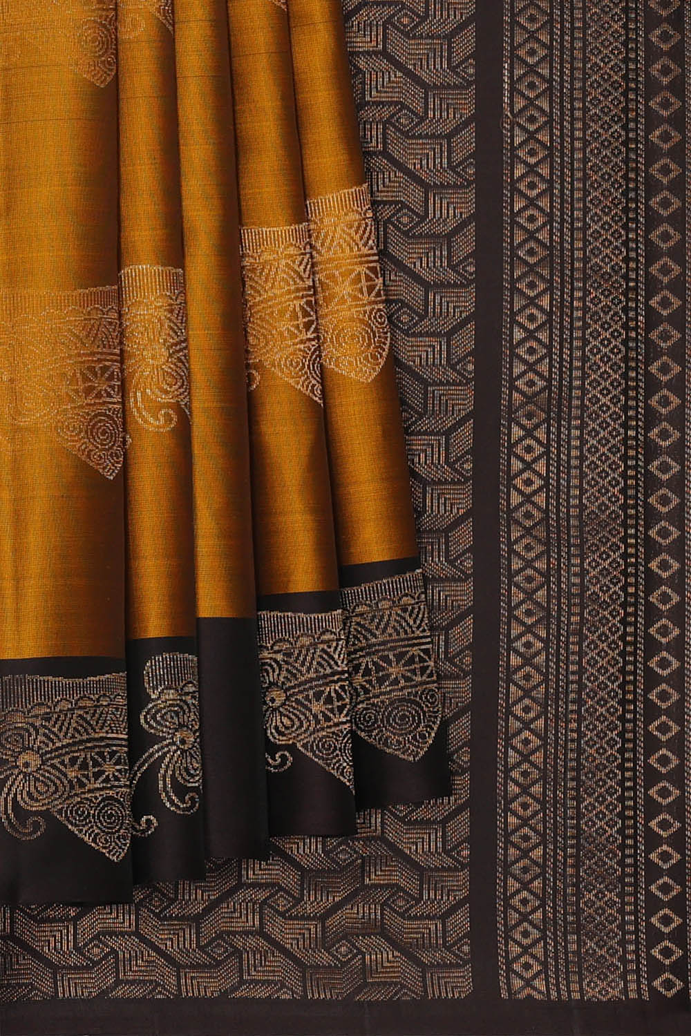 Image of Fenugreek Mustard South Silk Saree