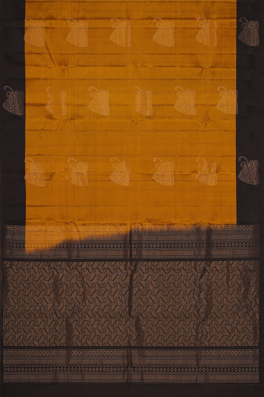 Image of Fenugreek Mustard South Silk Saree