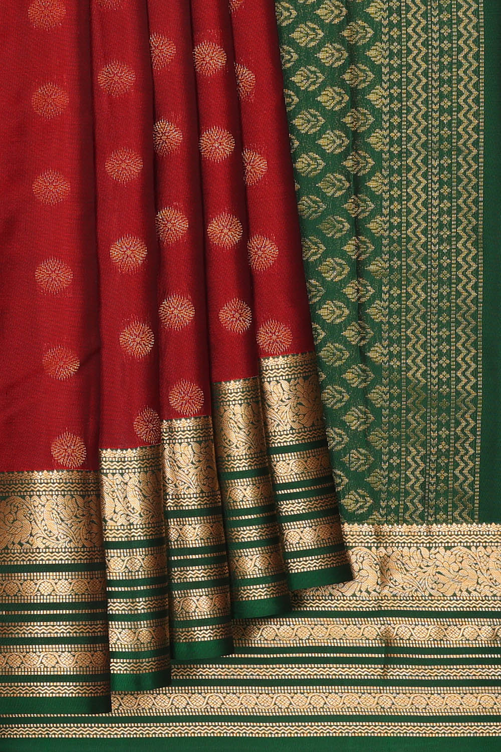 Image of Red South Silk Saree