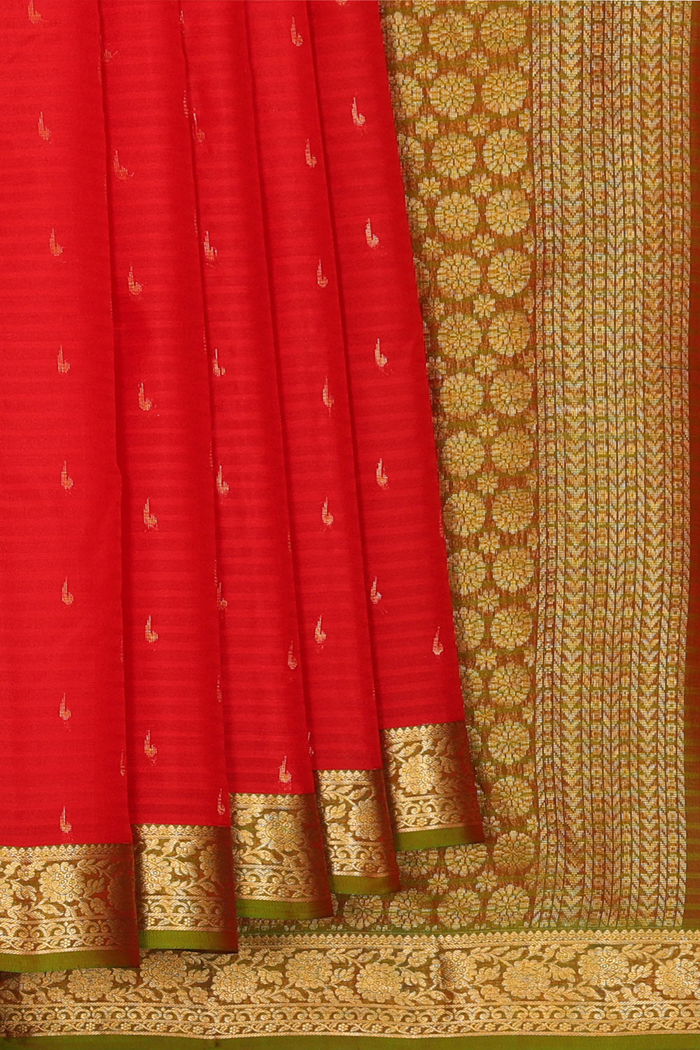 Image of Red South Silk Saree