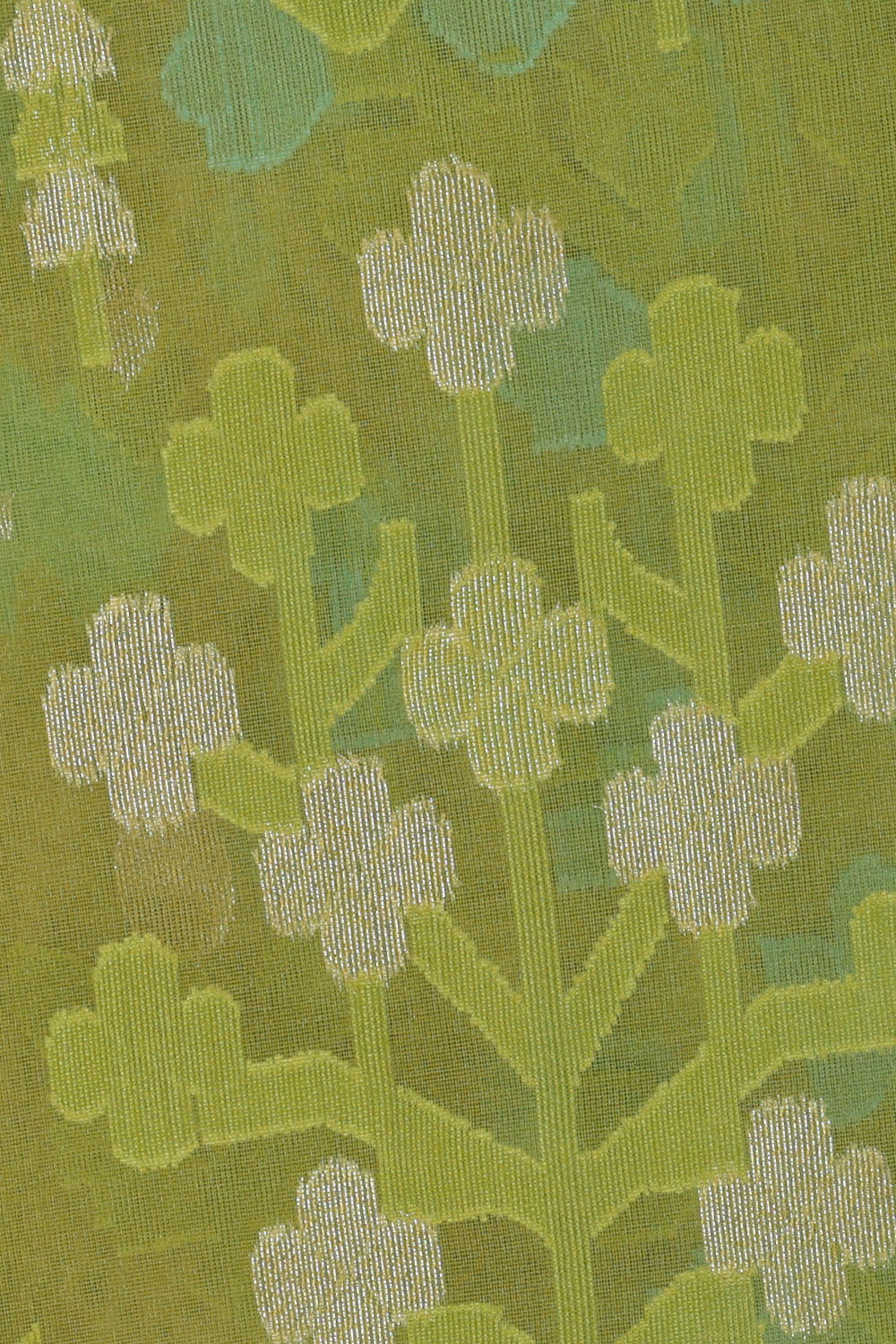 Image of Green Banarasi Silk Cotton Saree