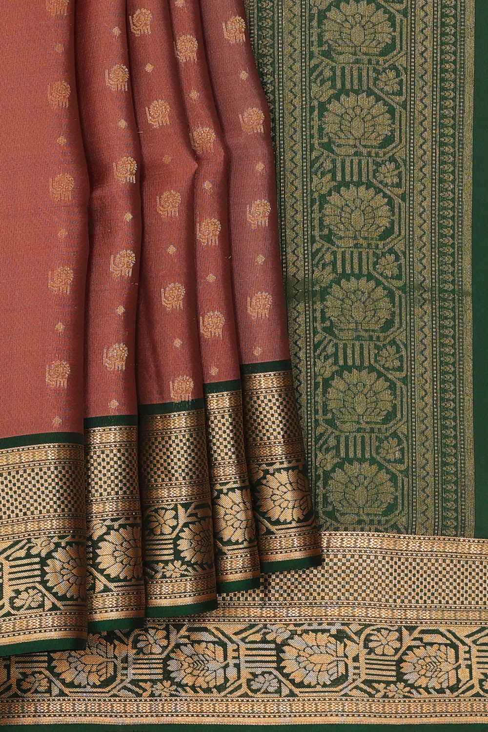 Image of Rosewood Pink South Silk Saree