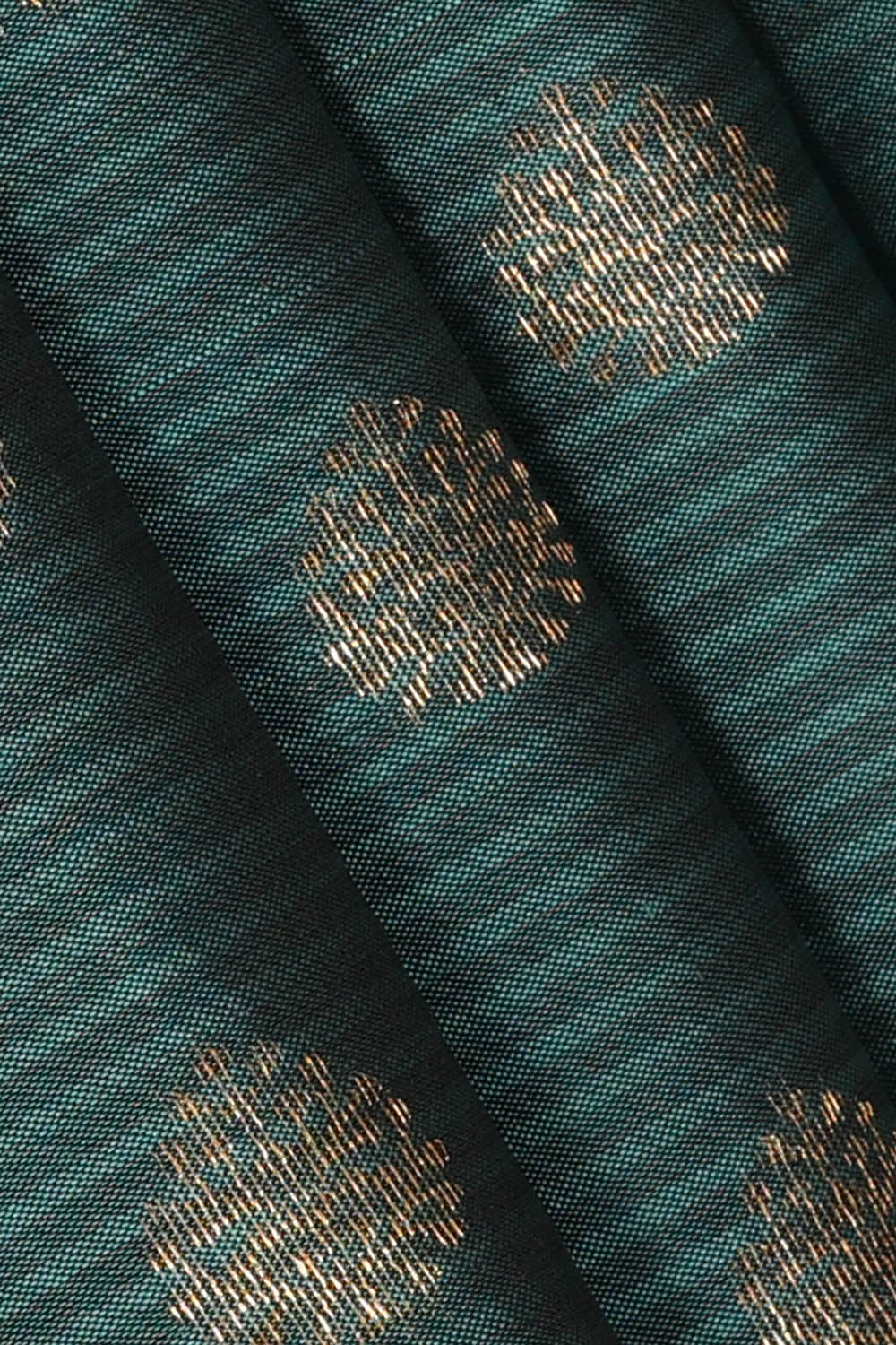 Image of Teal-Blue South Silk Saree