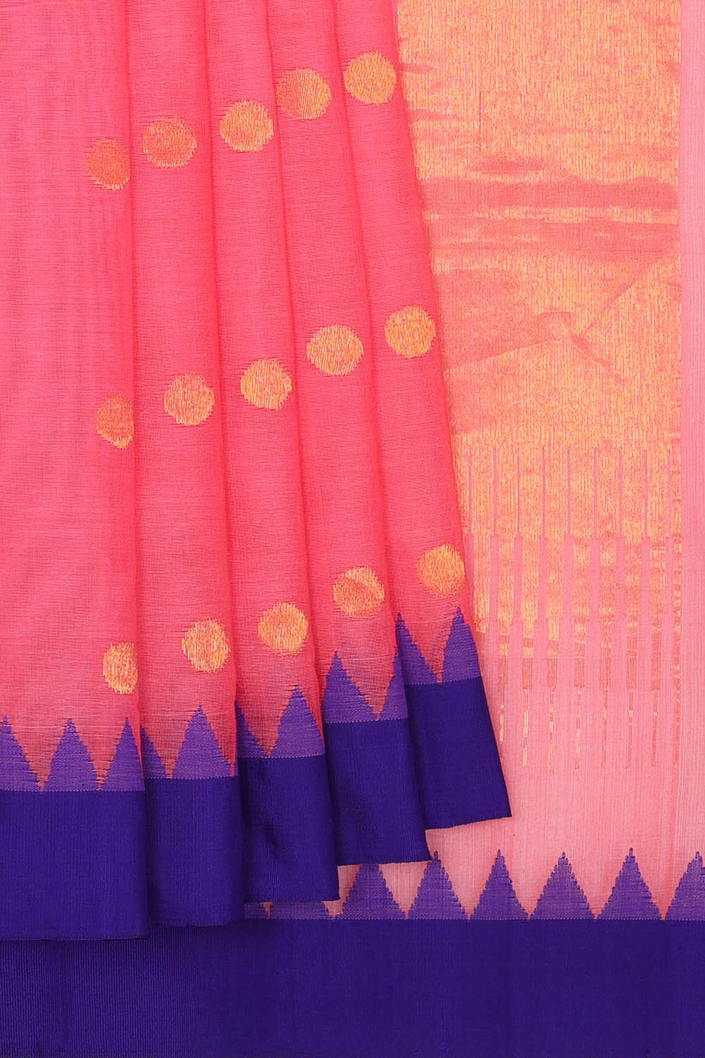Image of Pink Ponduru Cotton Saree