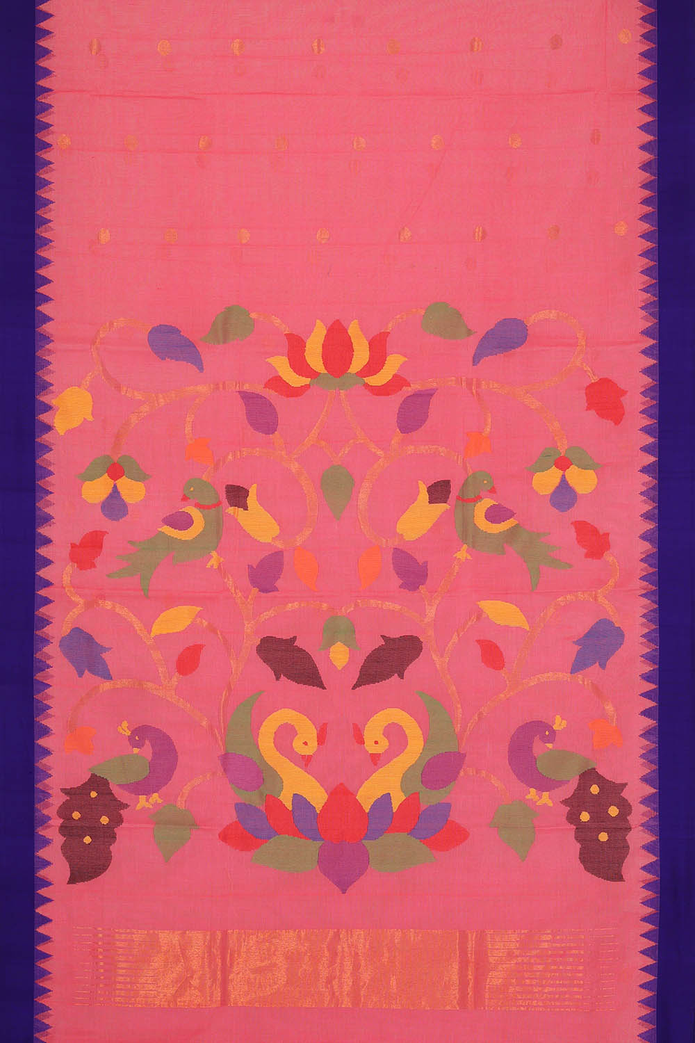 Image of Pink Ponduru Cotton Saree