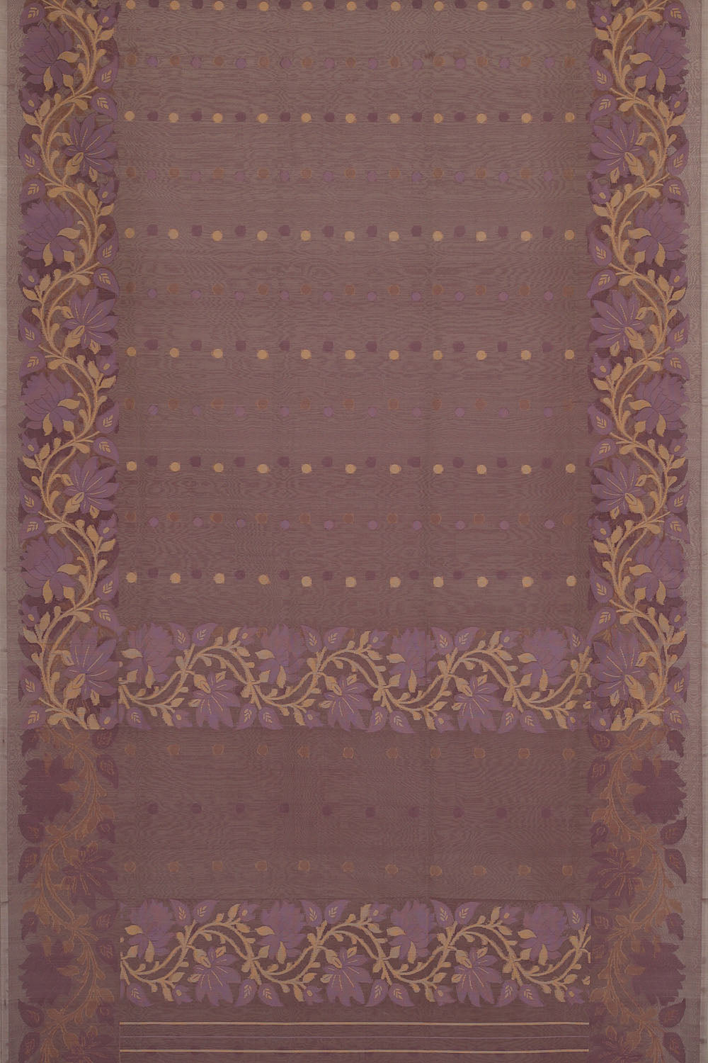 Image of Mauve-Purple Banarasi Silk Cotton Saree