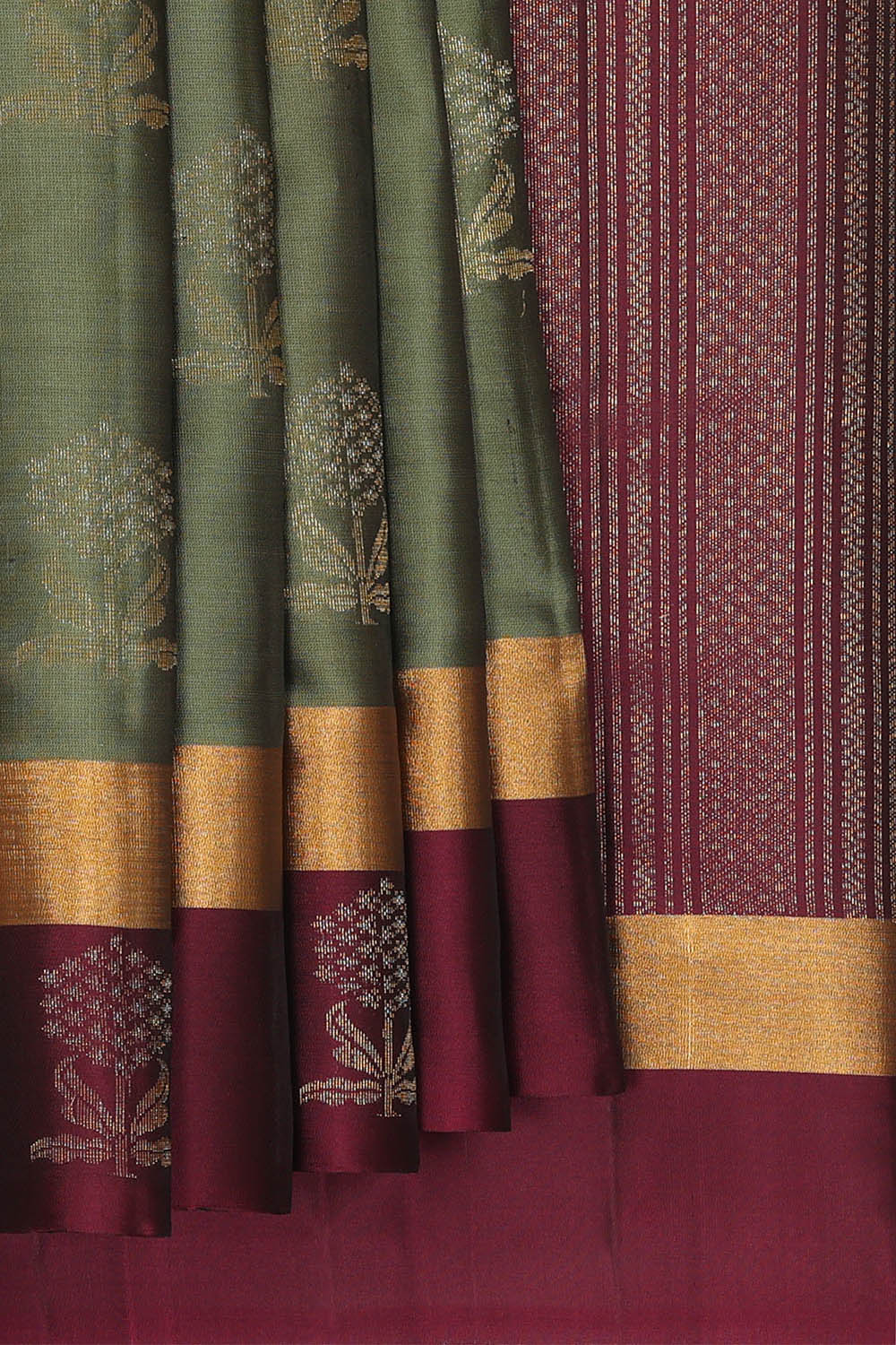 Image of Grey South Silk Saree