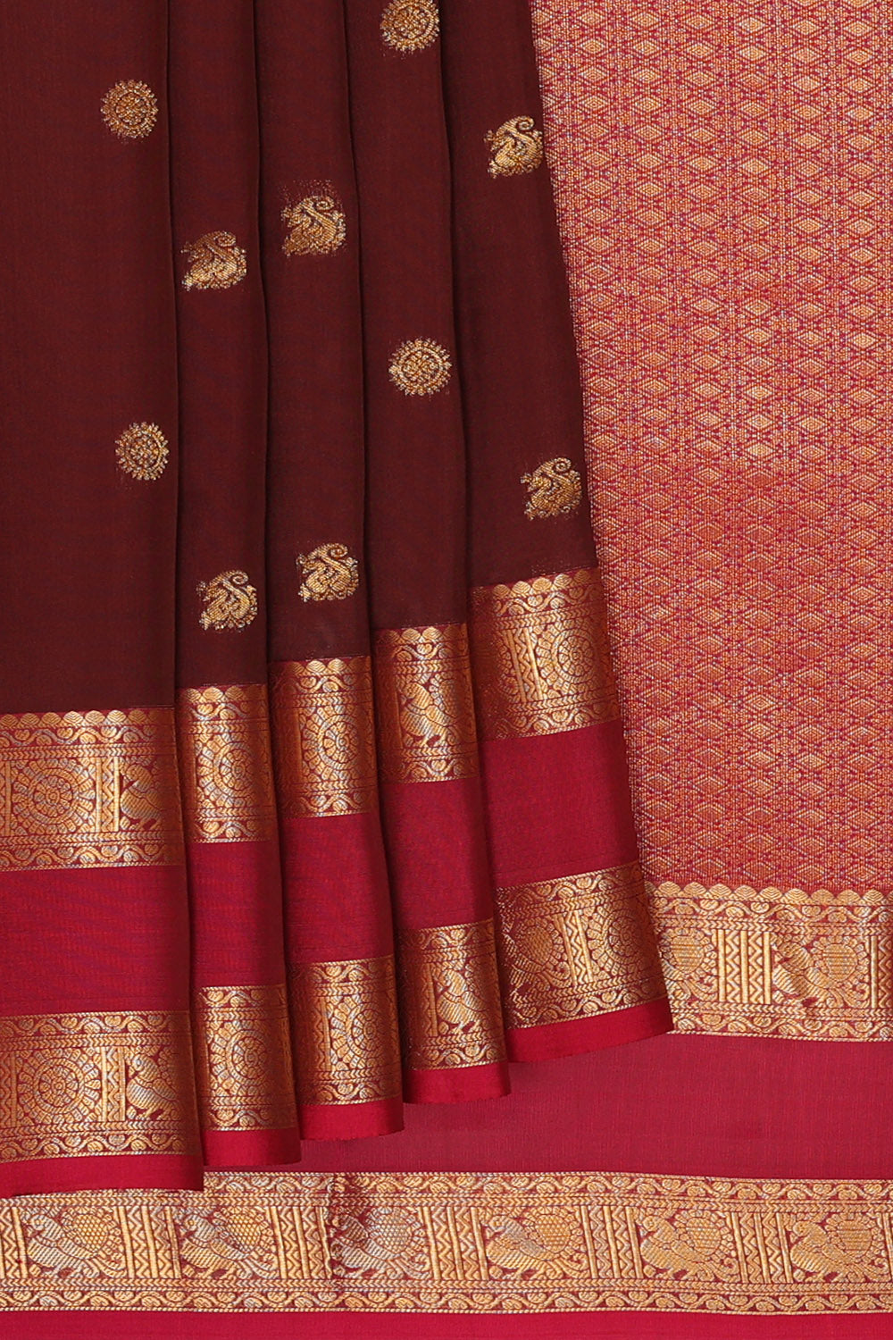 Image of Coffee Brown South Silk Saree