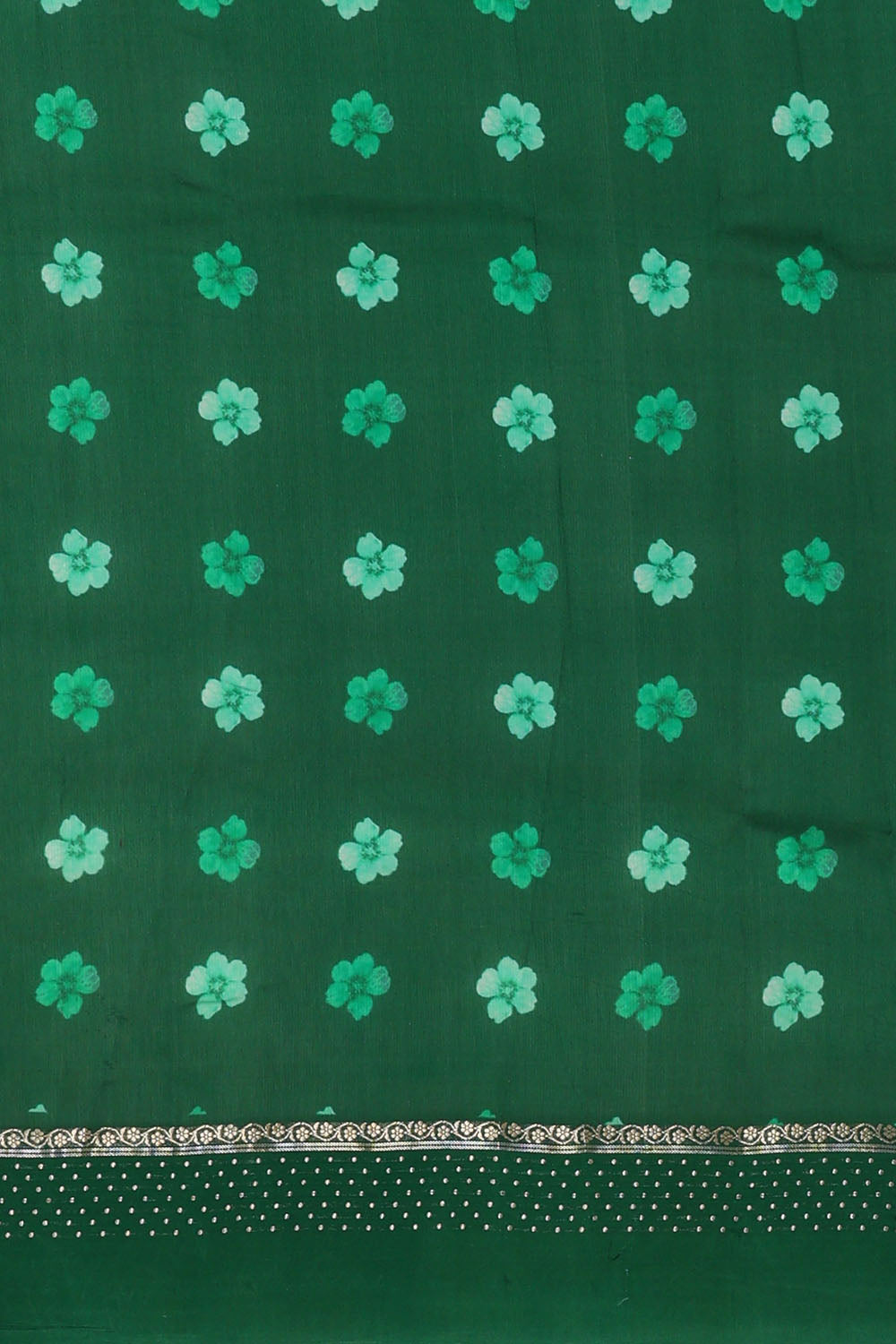 Image of Sea-Green Silk Cotton Saree