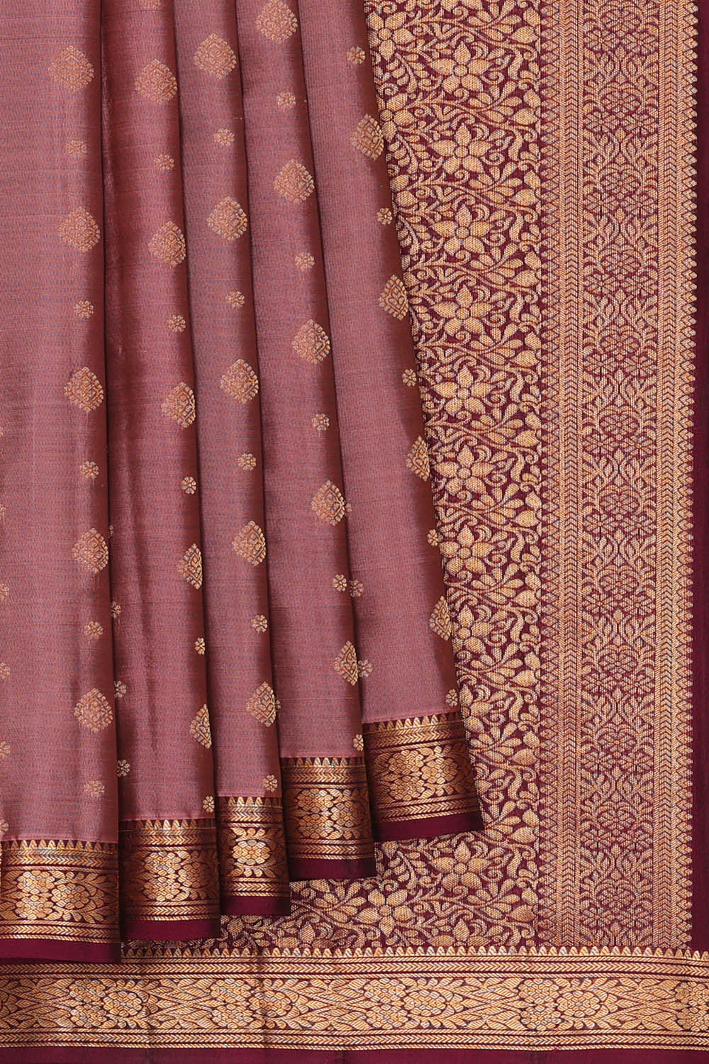 Image of Mauve-purple South Silk Saree