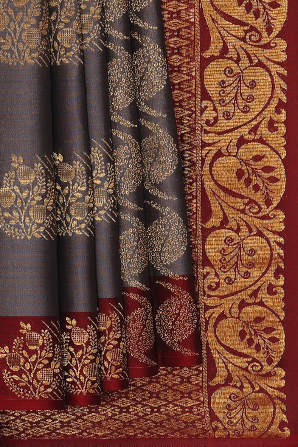 Image of Grey South Silk Saree
