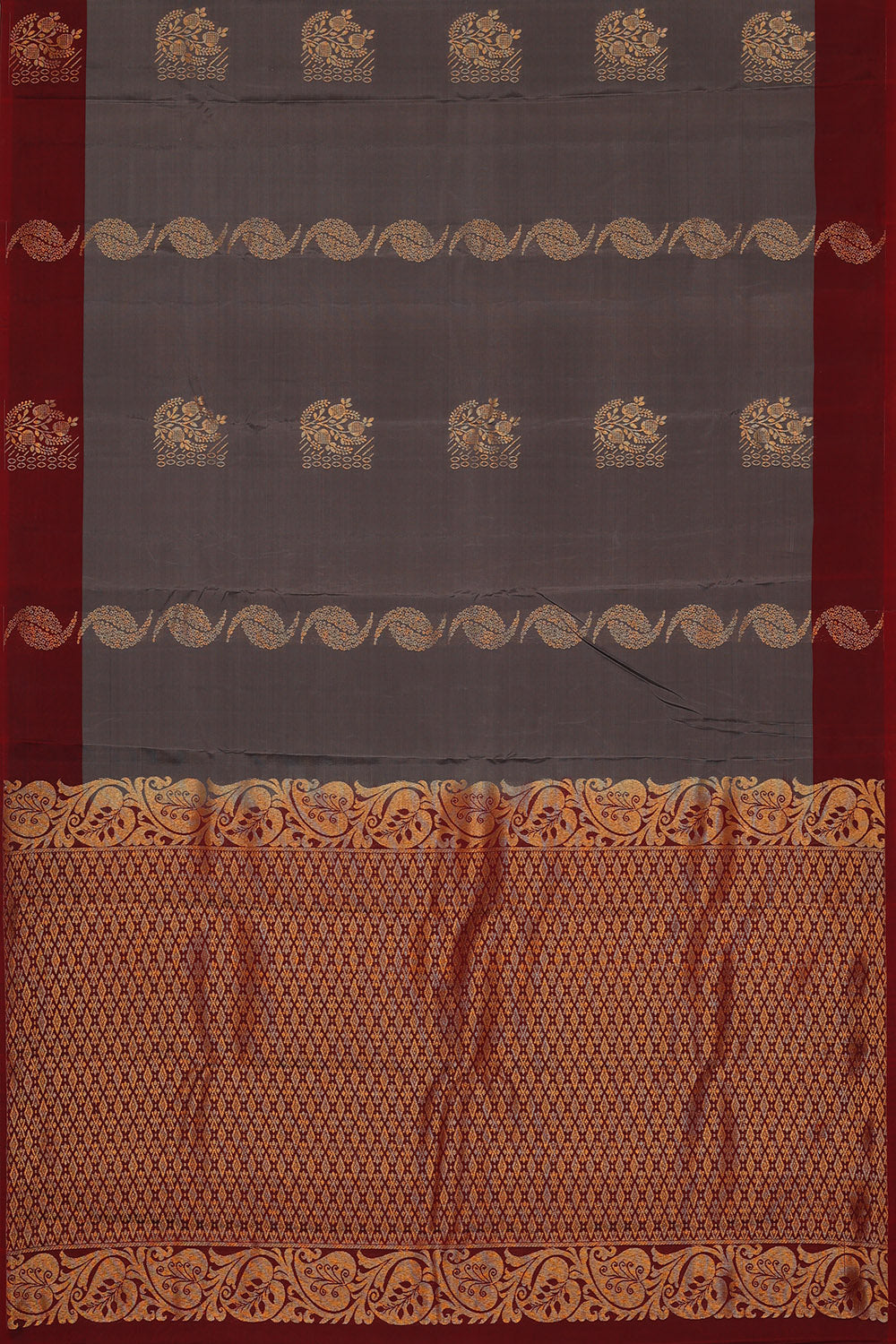 Image of Grey South Silk Saree
