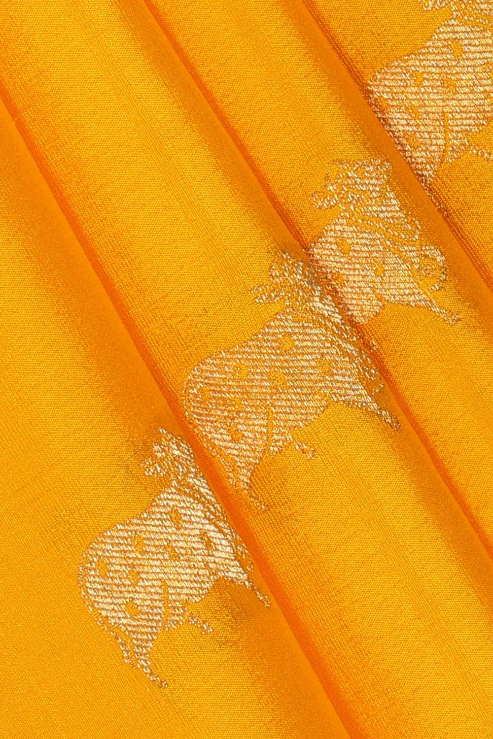Image of Yellow Crepe Silk Saree