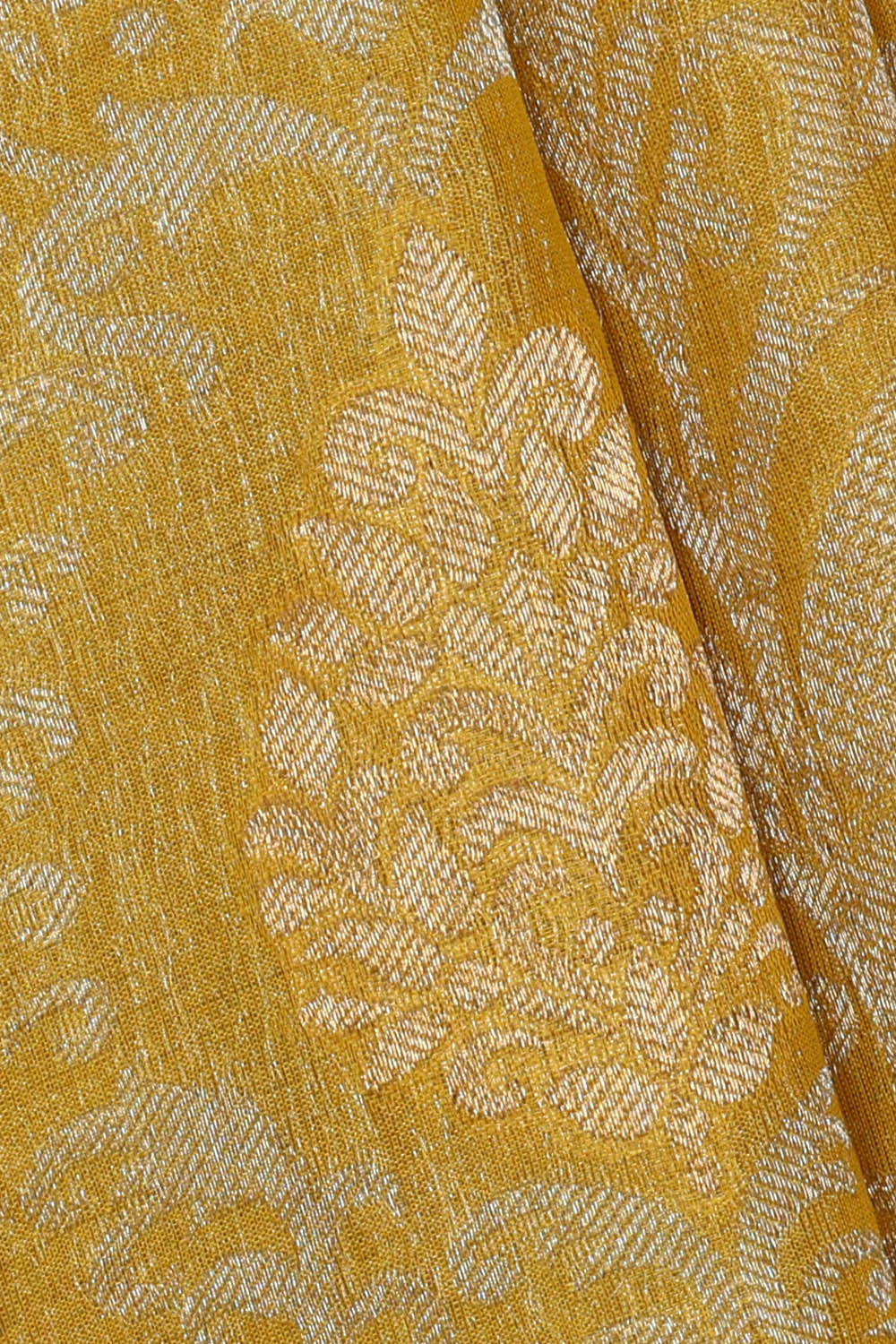 Image of Mustard Silk Saree