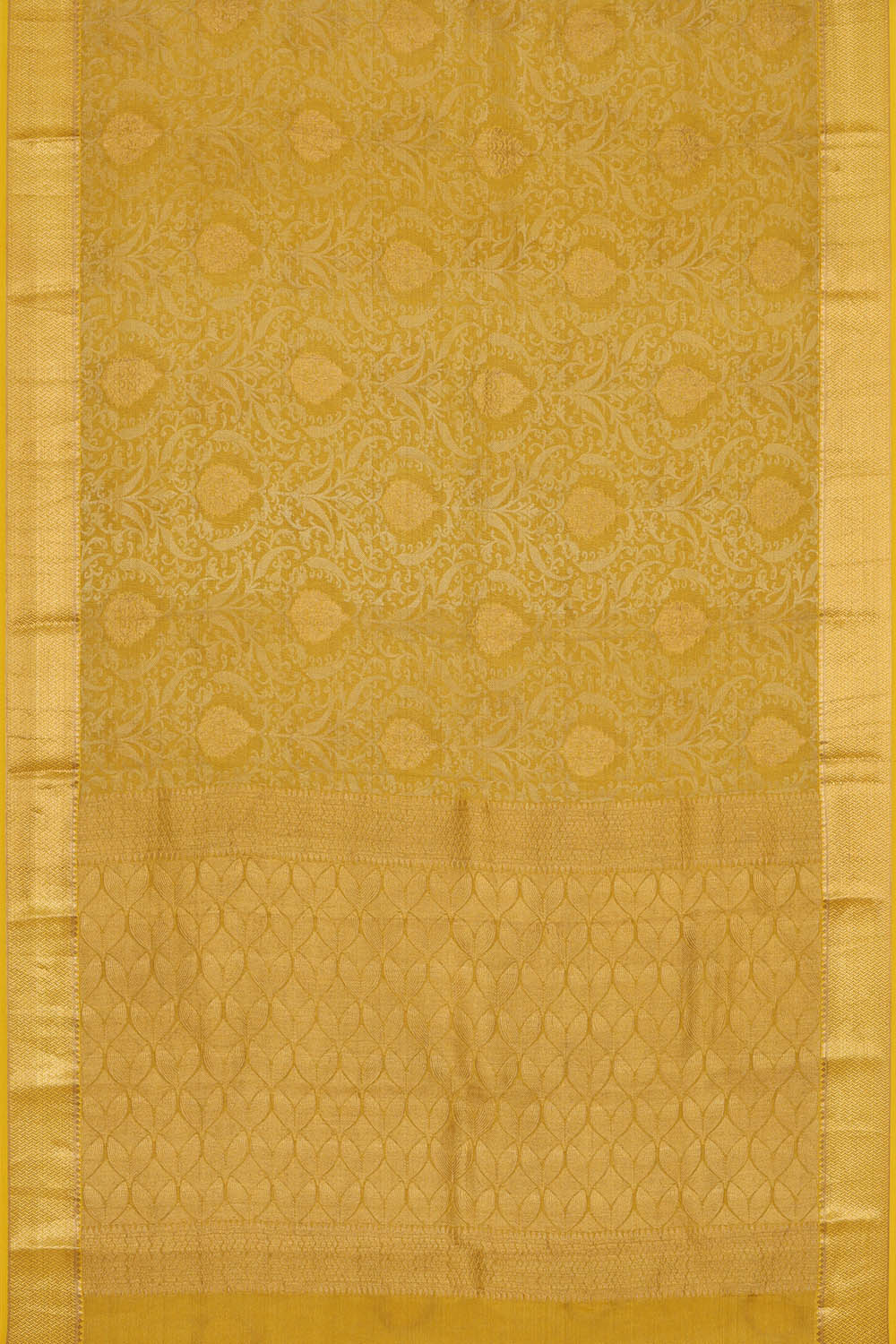 Image of Mustard Silk Saree
