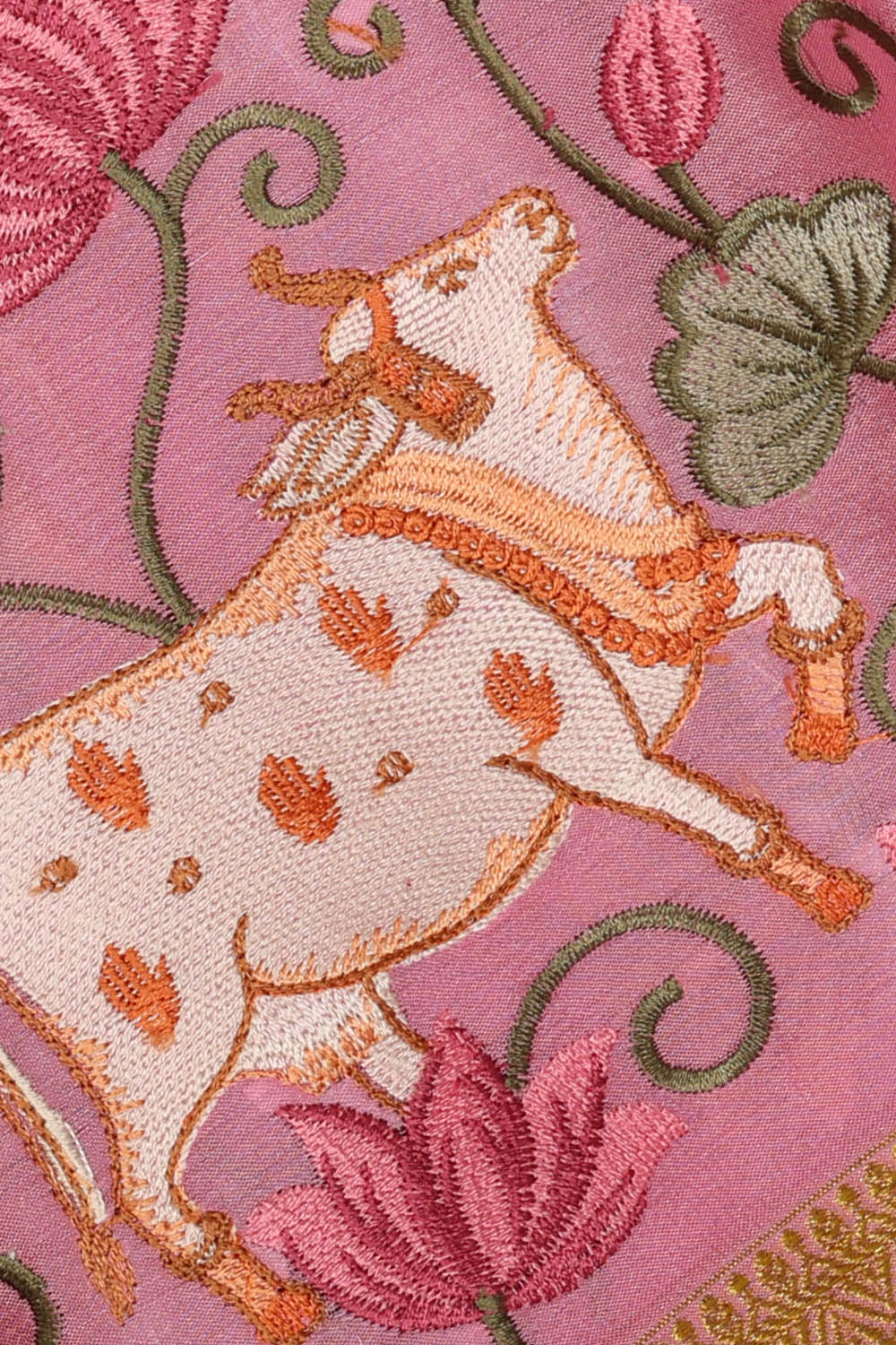 Image of Pink Crepe Silk Saree