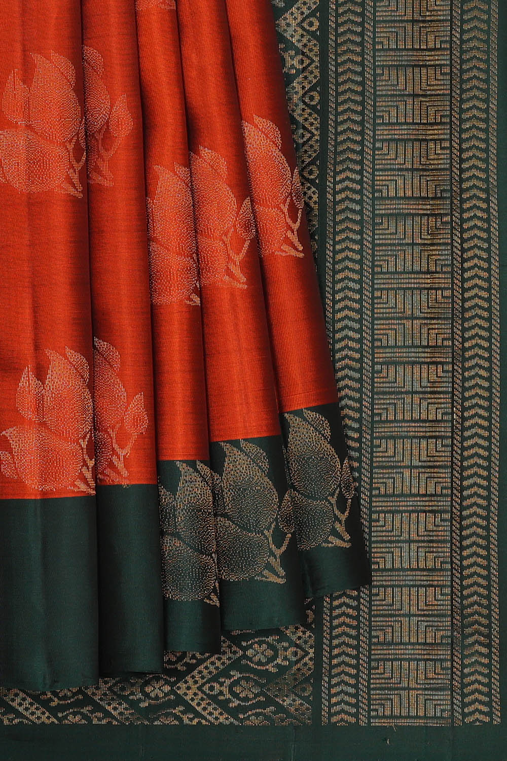Image of Brick Red South Silk Saree