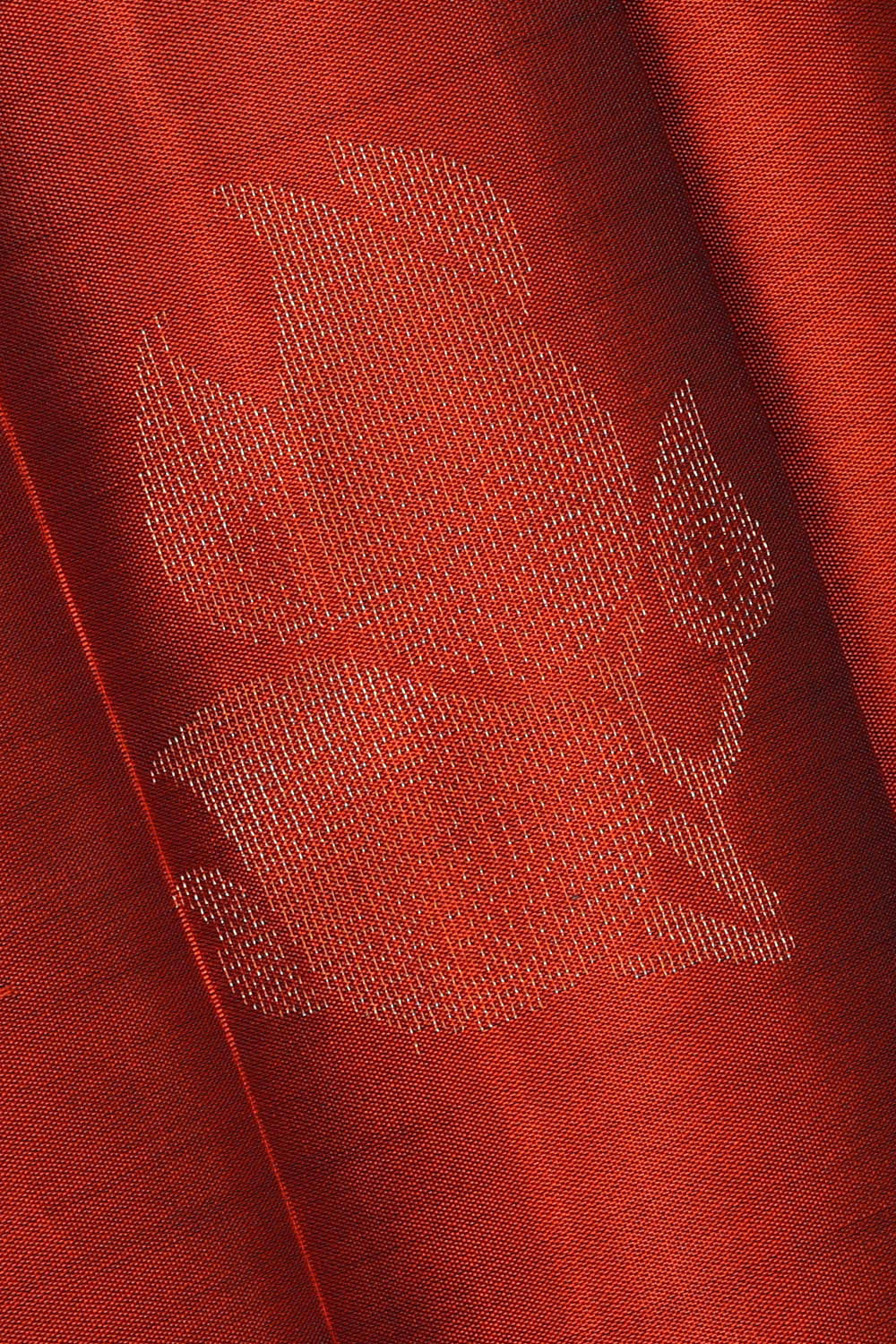Image of Brick Red South Silk Saree