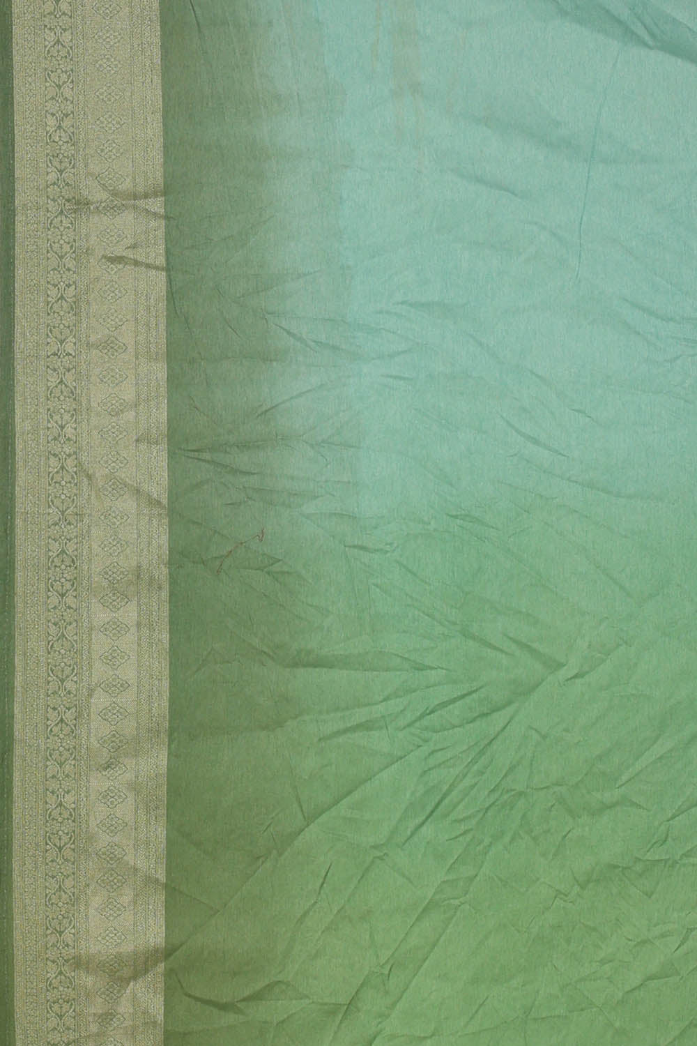 Image of Green Silk Embroidery Saree