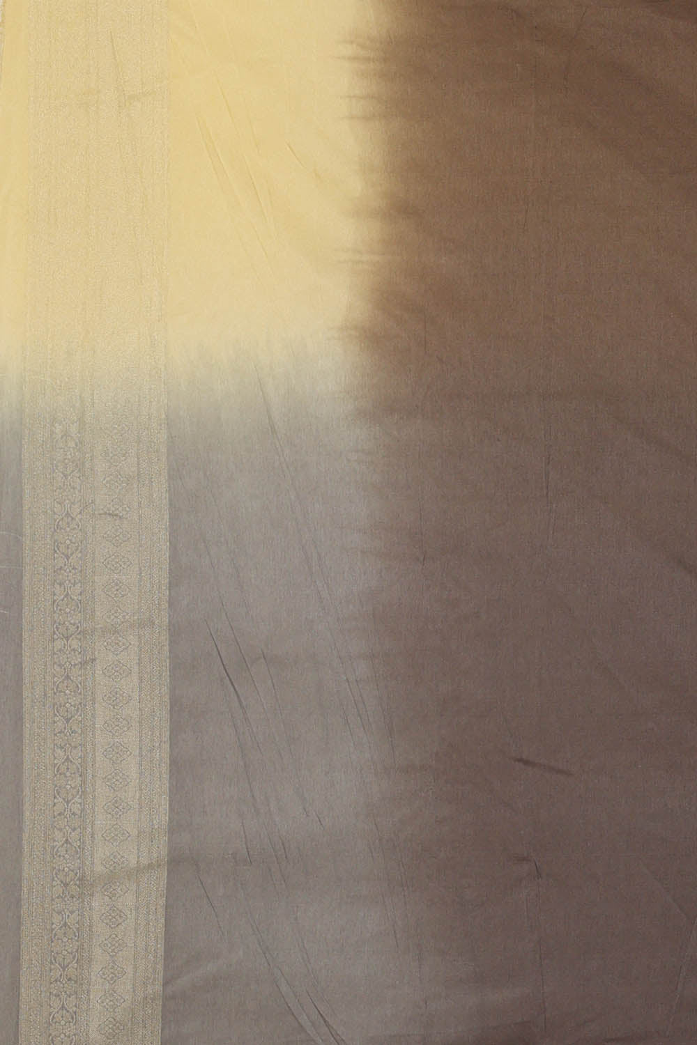Image of Grey Silk Embroidery Saree