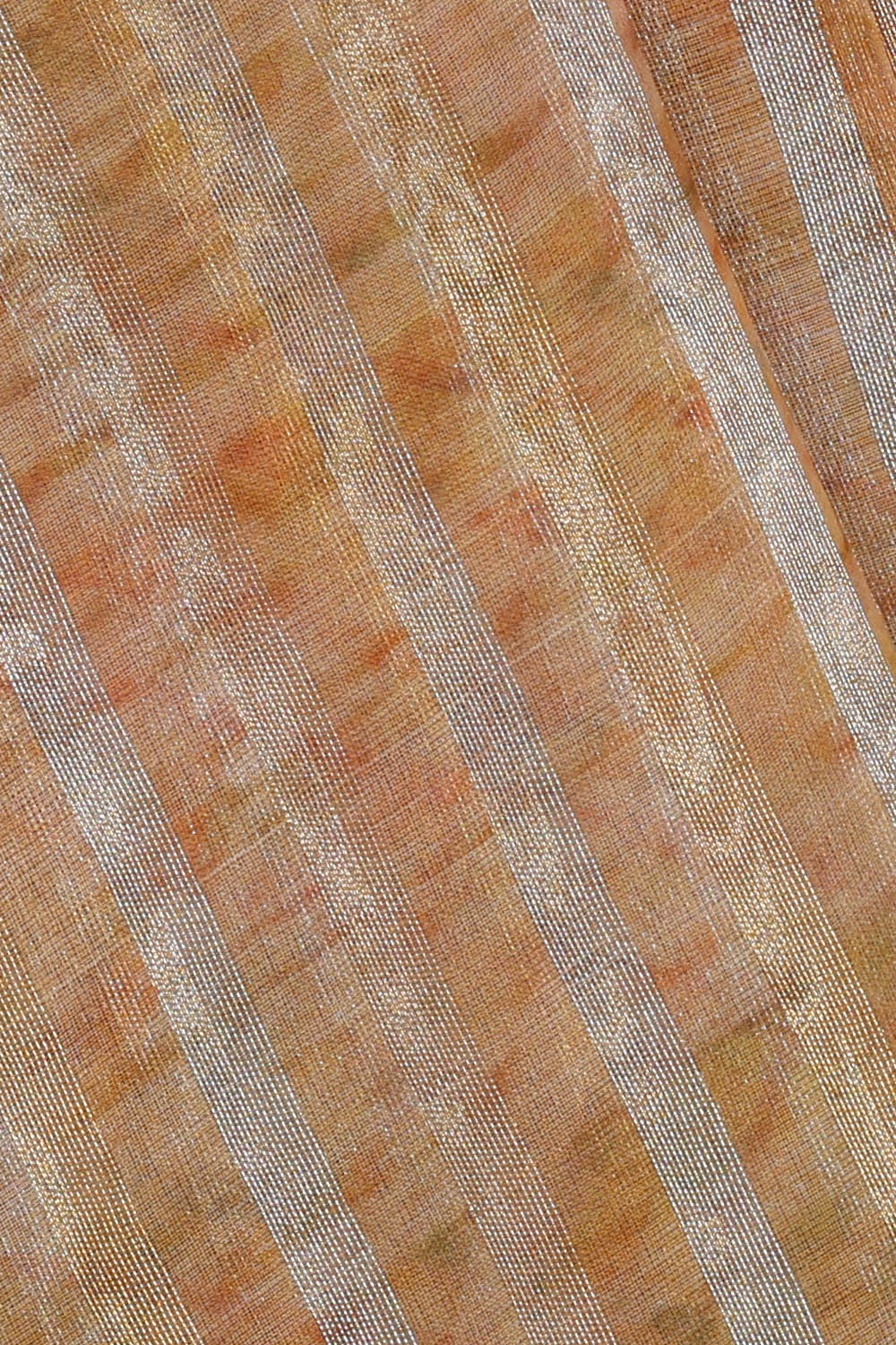 Image of Light Beige Tissue Embroidery Silk Saree